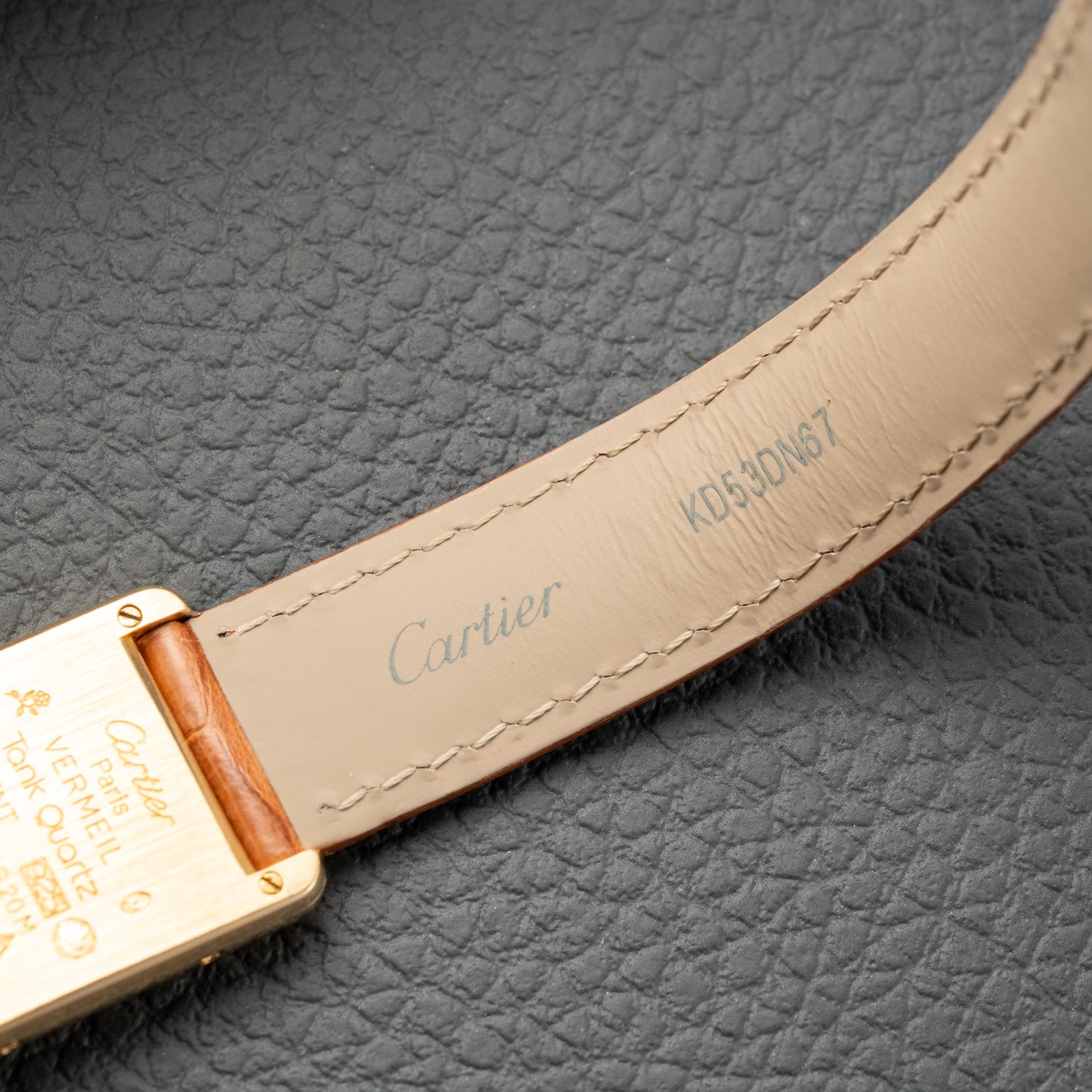 Cartier Must de Tank Vermeil White Opaline Roman Dial PM Ref. 5057001