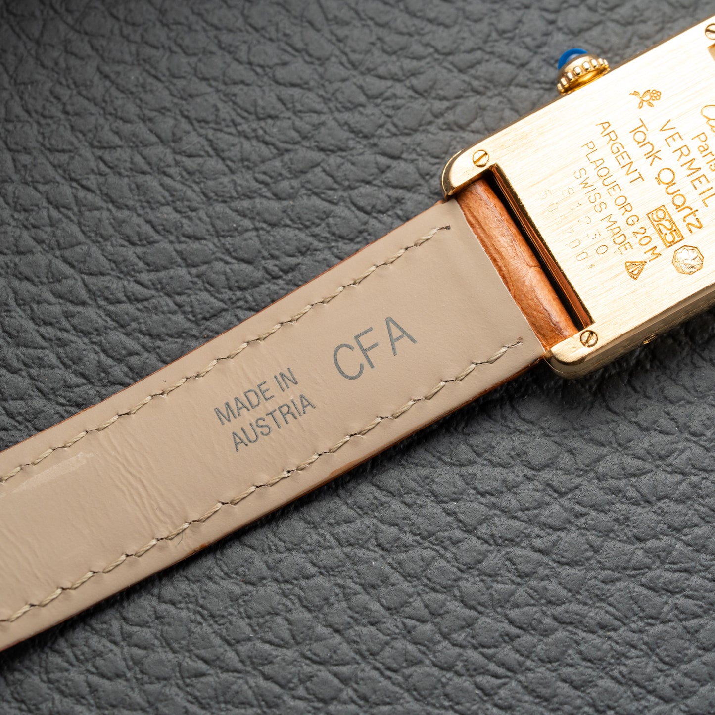 Cartier Must de Tank Vermeil White Opaline Roman Dial PM Ref. 5057001