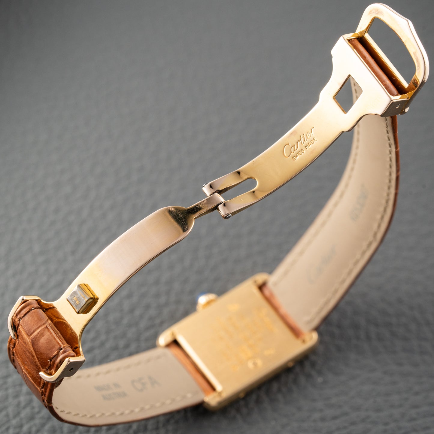 Cartier Must de Tank Vermeil White Opaline Roman Dial PM Ref. 5057001