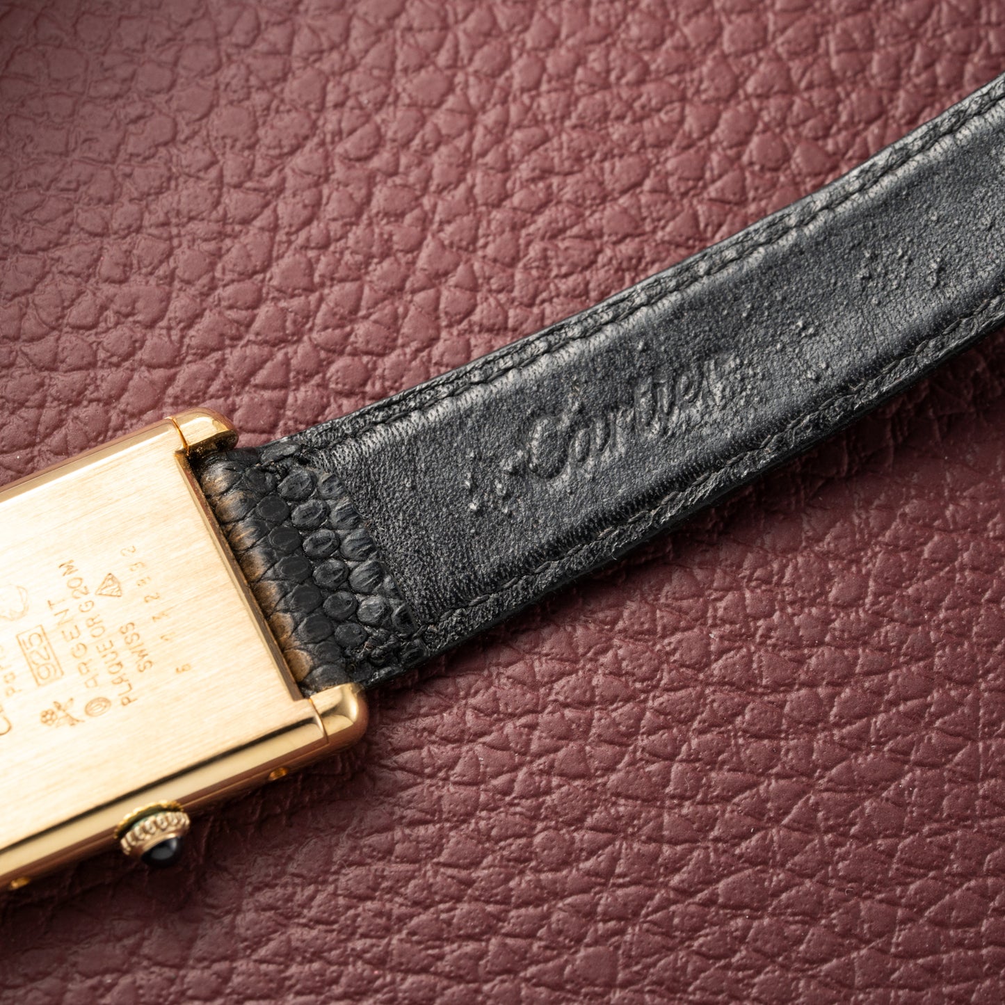 Cartier Must de Tank Vermeil Lemon Roman 1990s Mint Condition