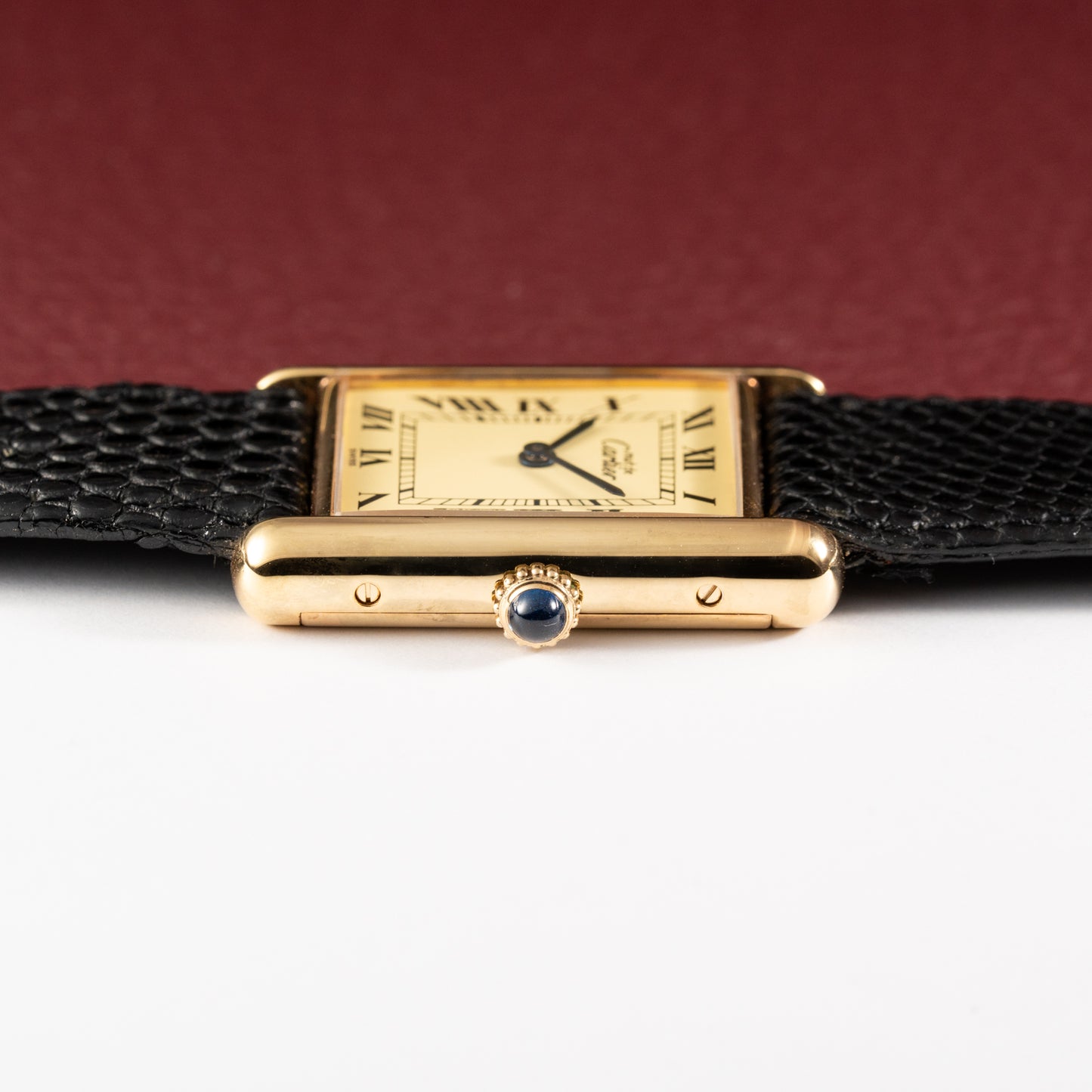 Cartier Must de Tank Vermeil Lemon Roman 1990s Mint Condition