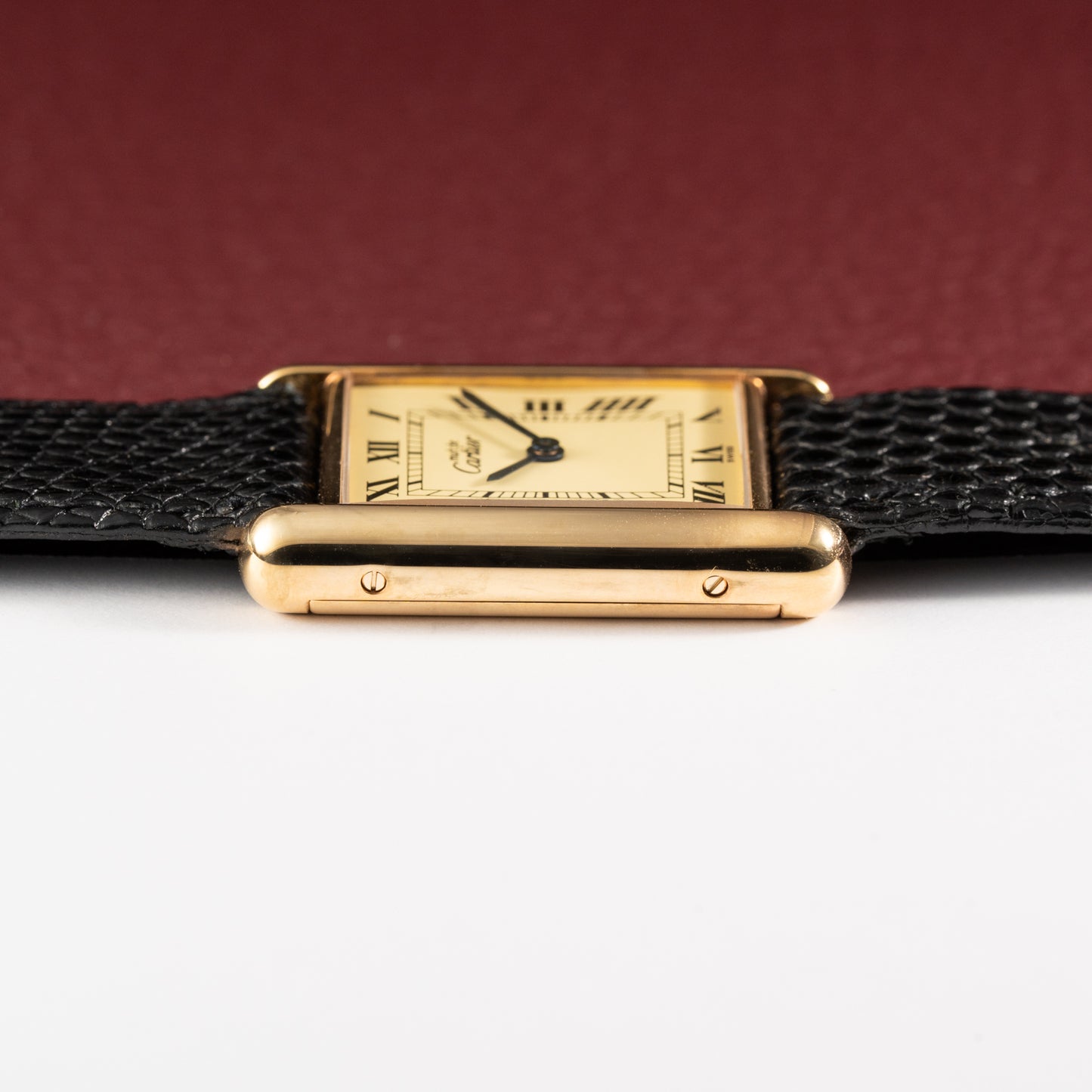 Cartier Must de Tank Vermeil Lemon Roman 1990s Mint Condition