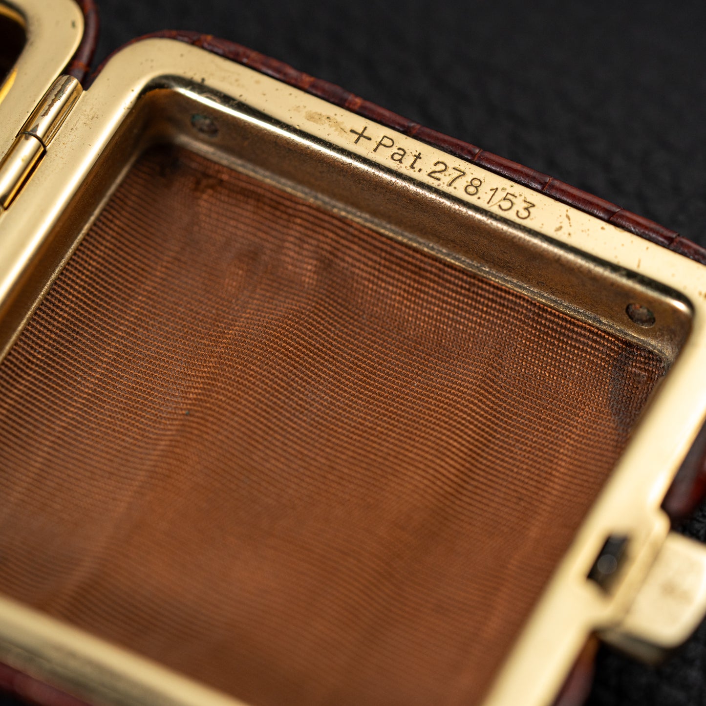 Cartier Travel Alarm Clock 8 Day Black Gilt Dial by Angelus