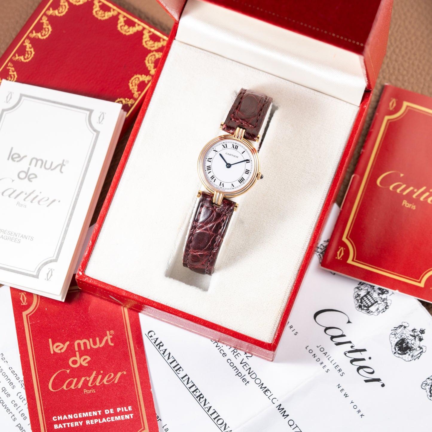 Cartier Vendôme Louis Trinity 18K 3 Ors PM Ref. 81004 from 1980s