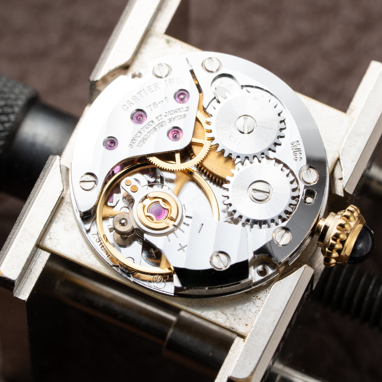 Cartier Tank Must de Roman Lemon Dial Vermeil PM 1980s