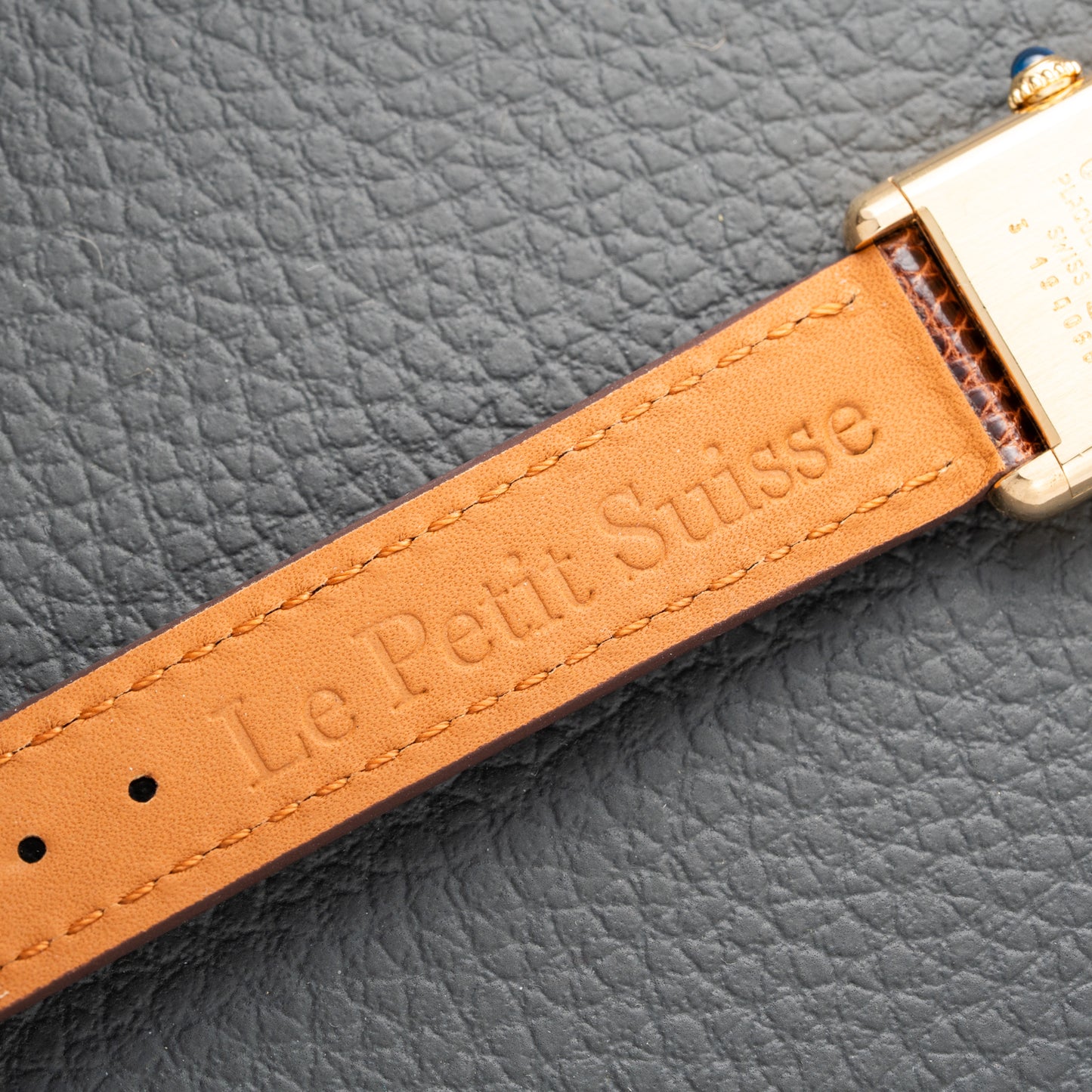 Cartier Tank Must de Roman Lemon Dial Vermeil PM 1980s