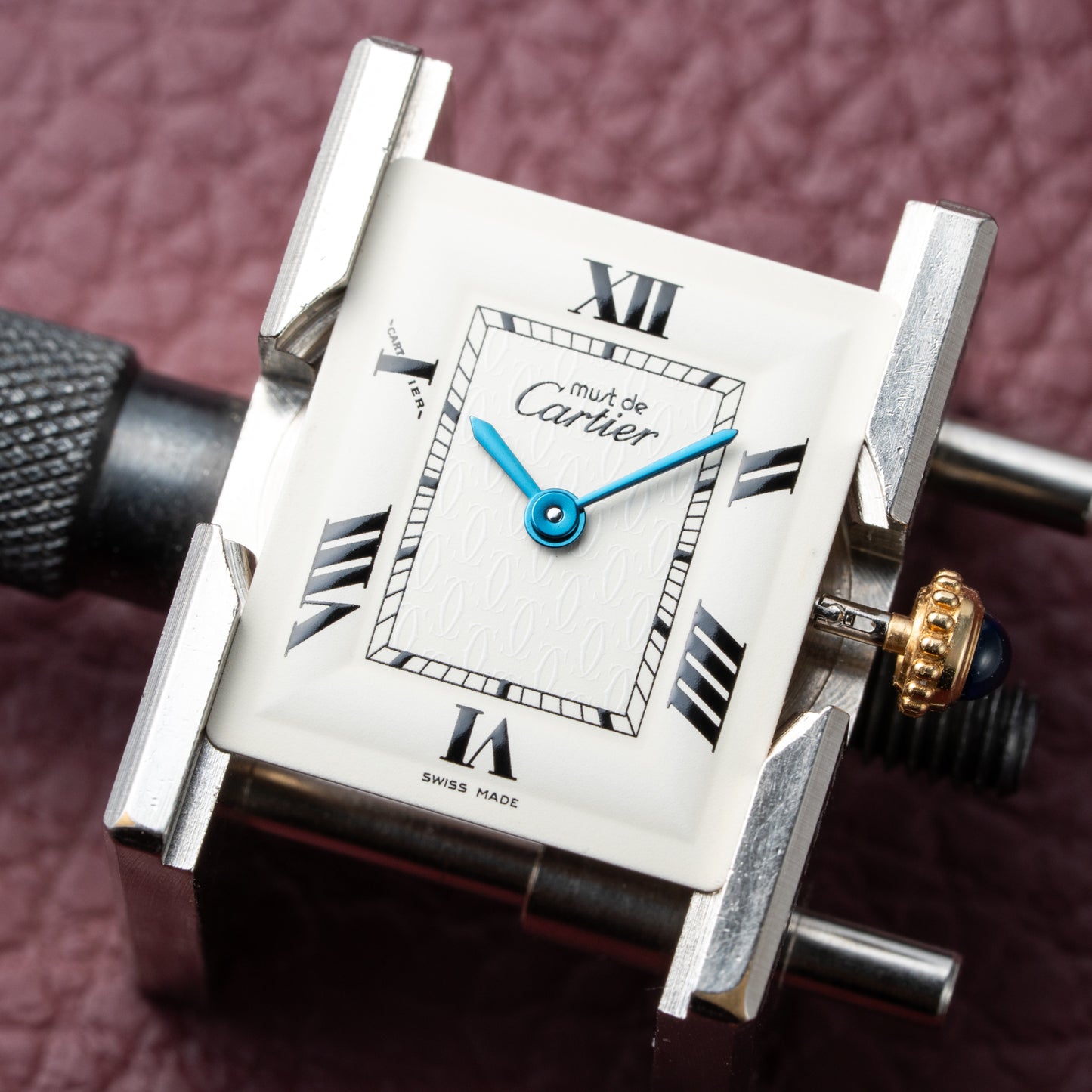 Cartier Tank Must de Roman Dial Vermeil Ref 2415