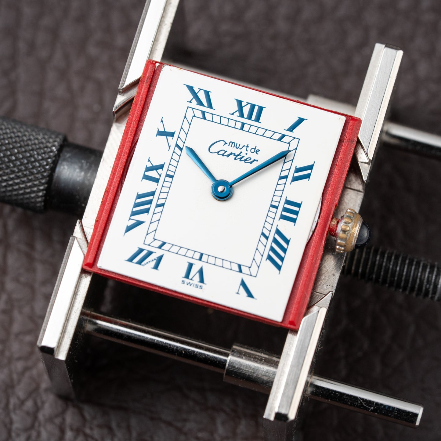 Cartier Must de Tank Silver White Roman Dial GM Reference 690006 from 1990s