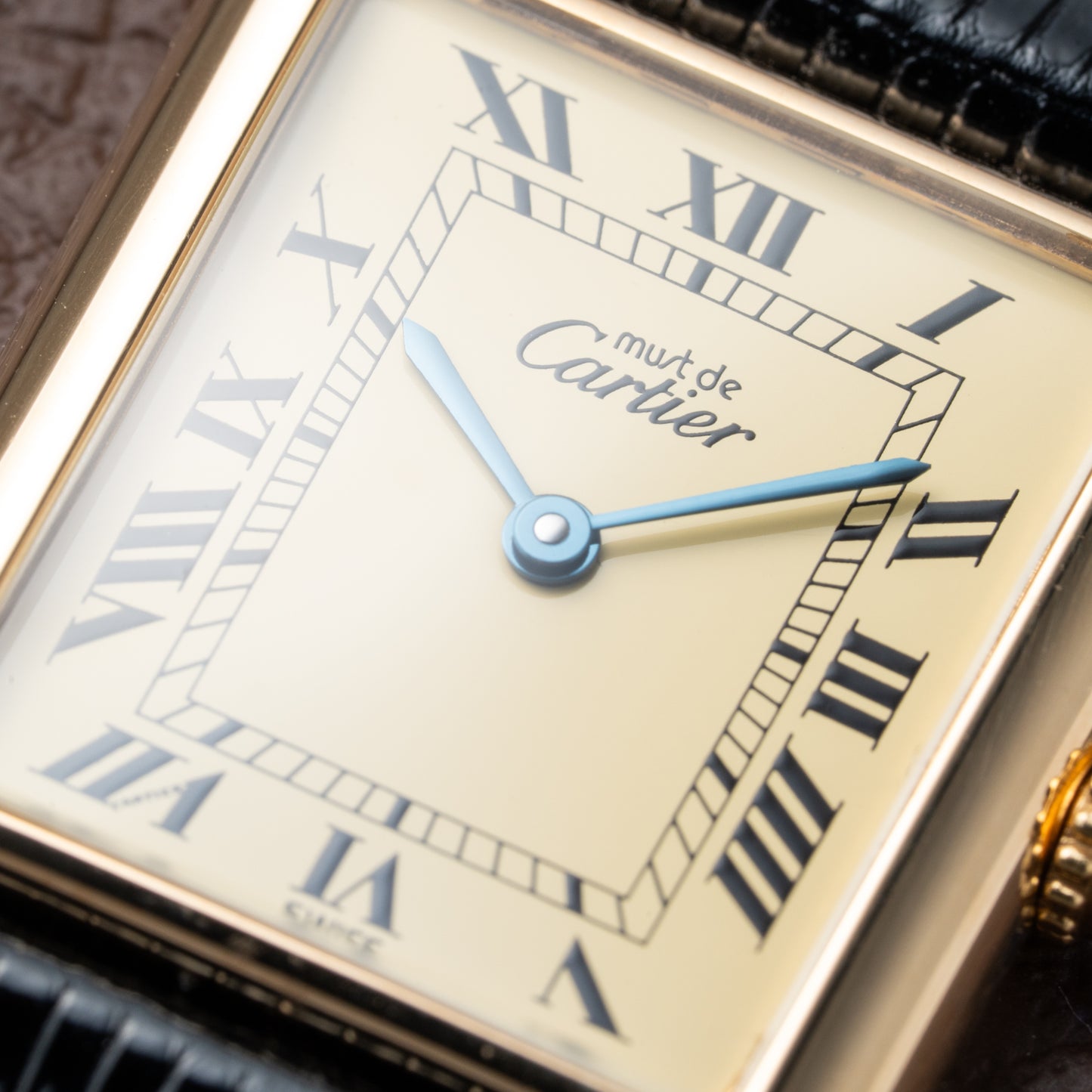 Cartier Tank Must de Vermeil Lemon Romen Dial Ref 590005 Full Set from 1990