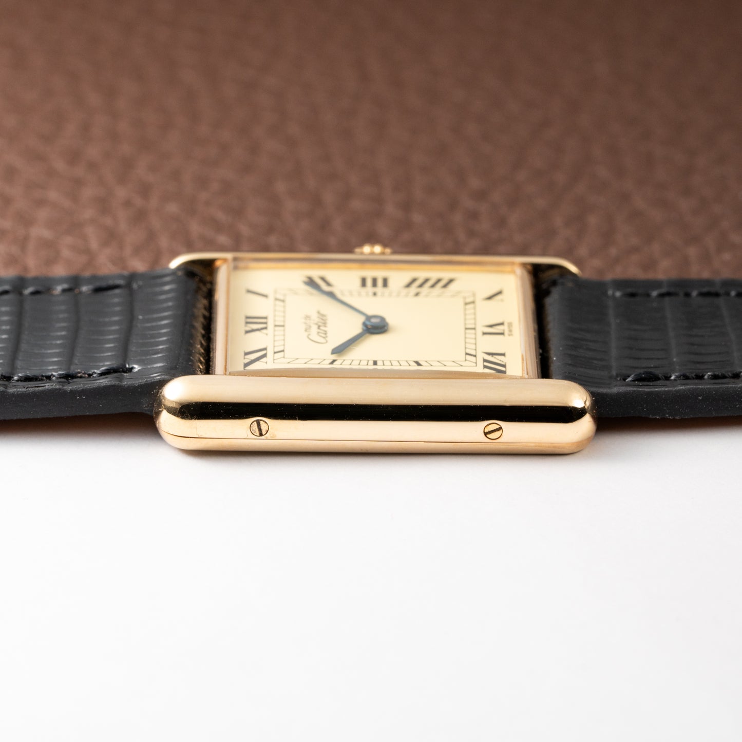 Cartier Tank Must de Vermeil Lemon Romen Dial Ref 590005 Full Set from 1990