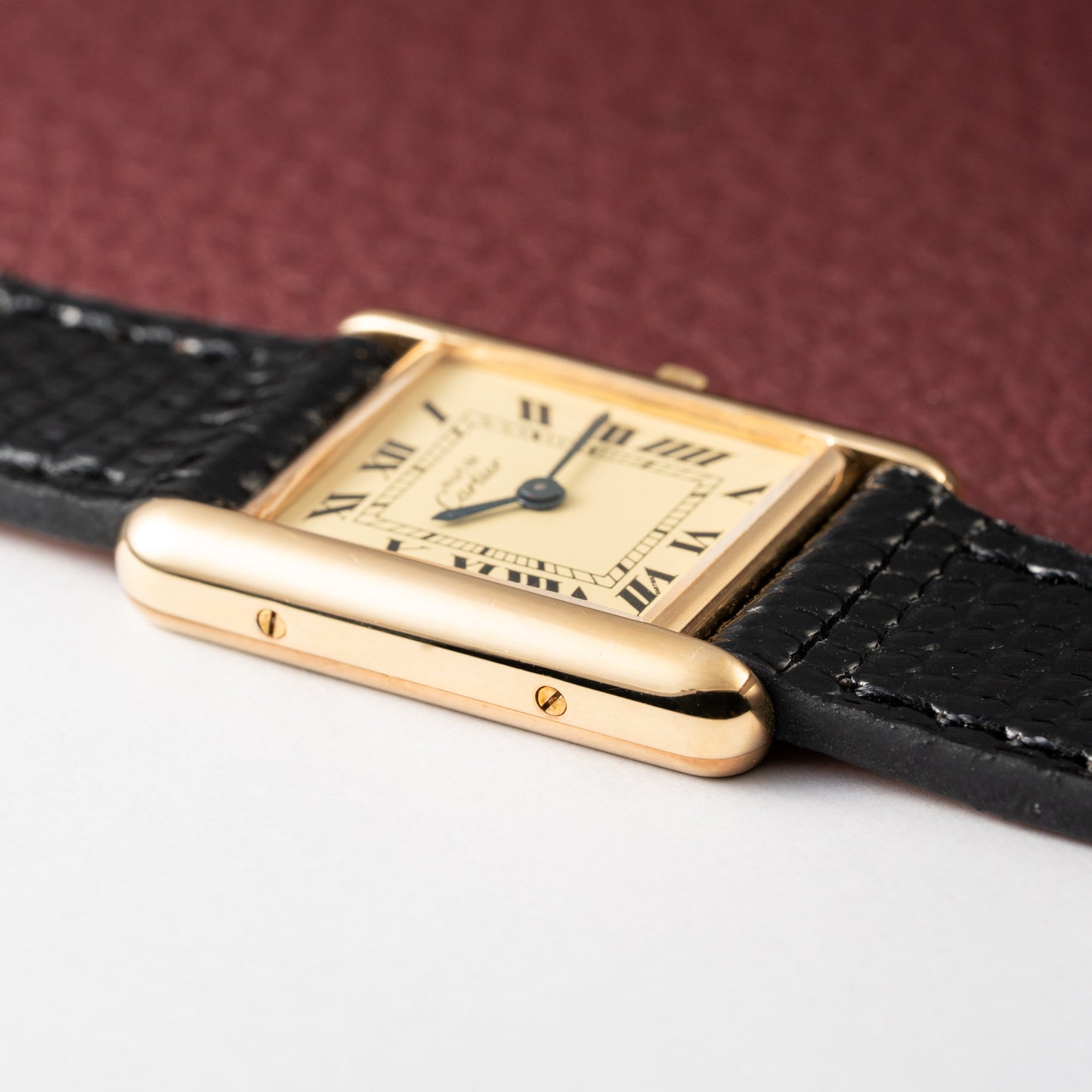 Cartier Tank Must de Vermeil Lemon Roman Dial PM Reference 3 66001