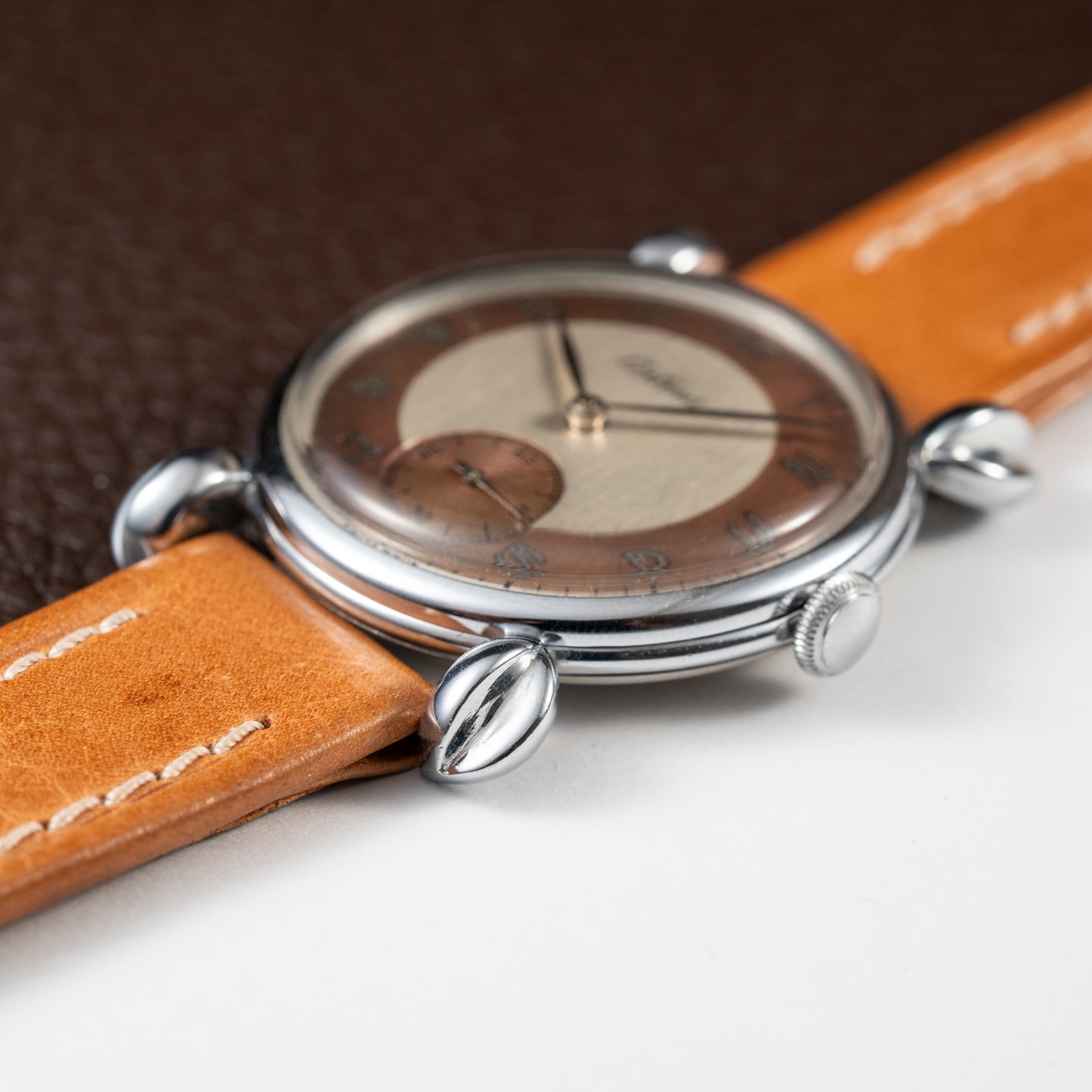 Certina Fancy Lugs Two-Tone Dial NOS 1940/50s