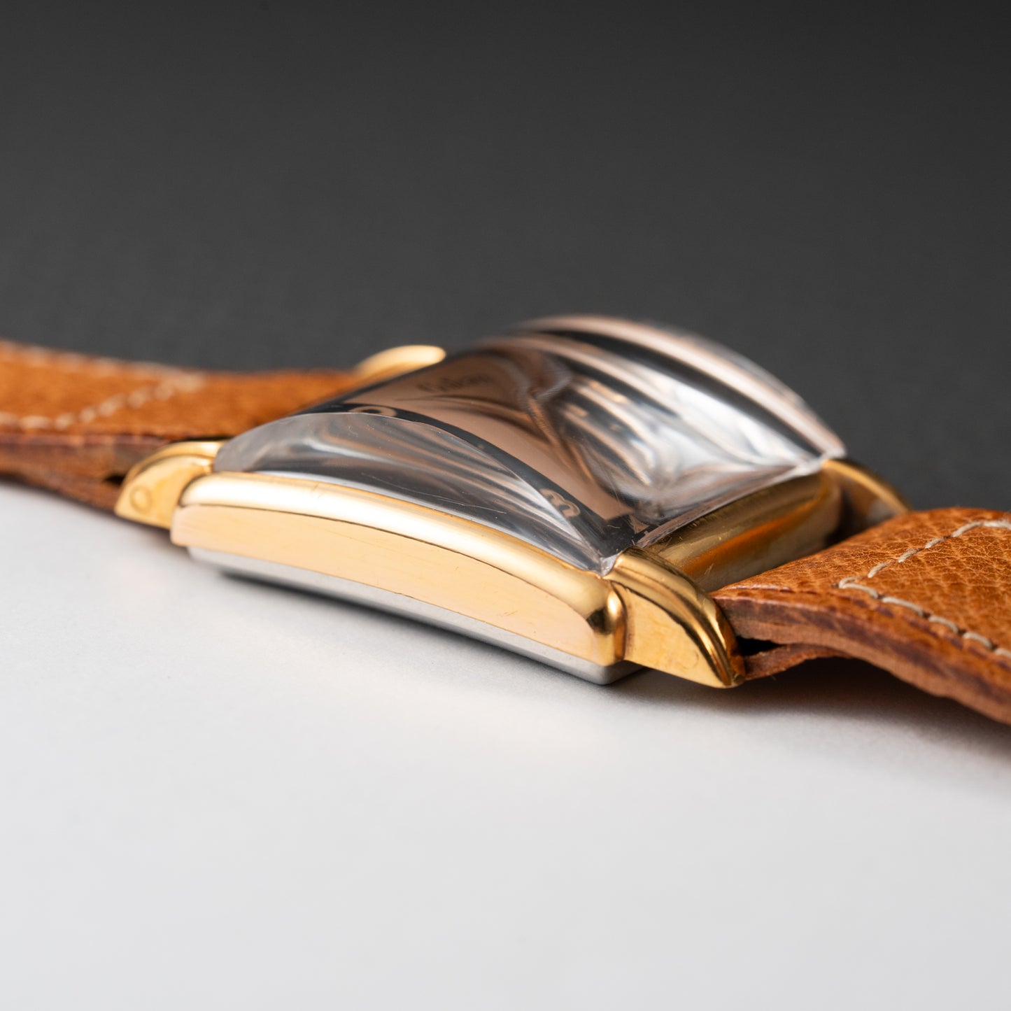Certina NOS Square Two Tone Black & Salmon Dial 1940/50s