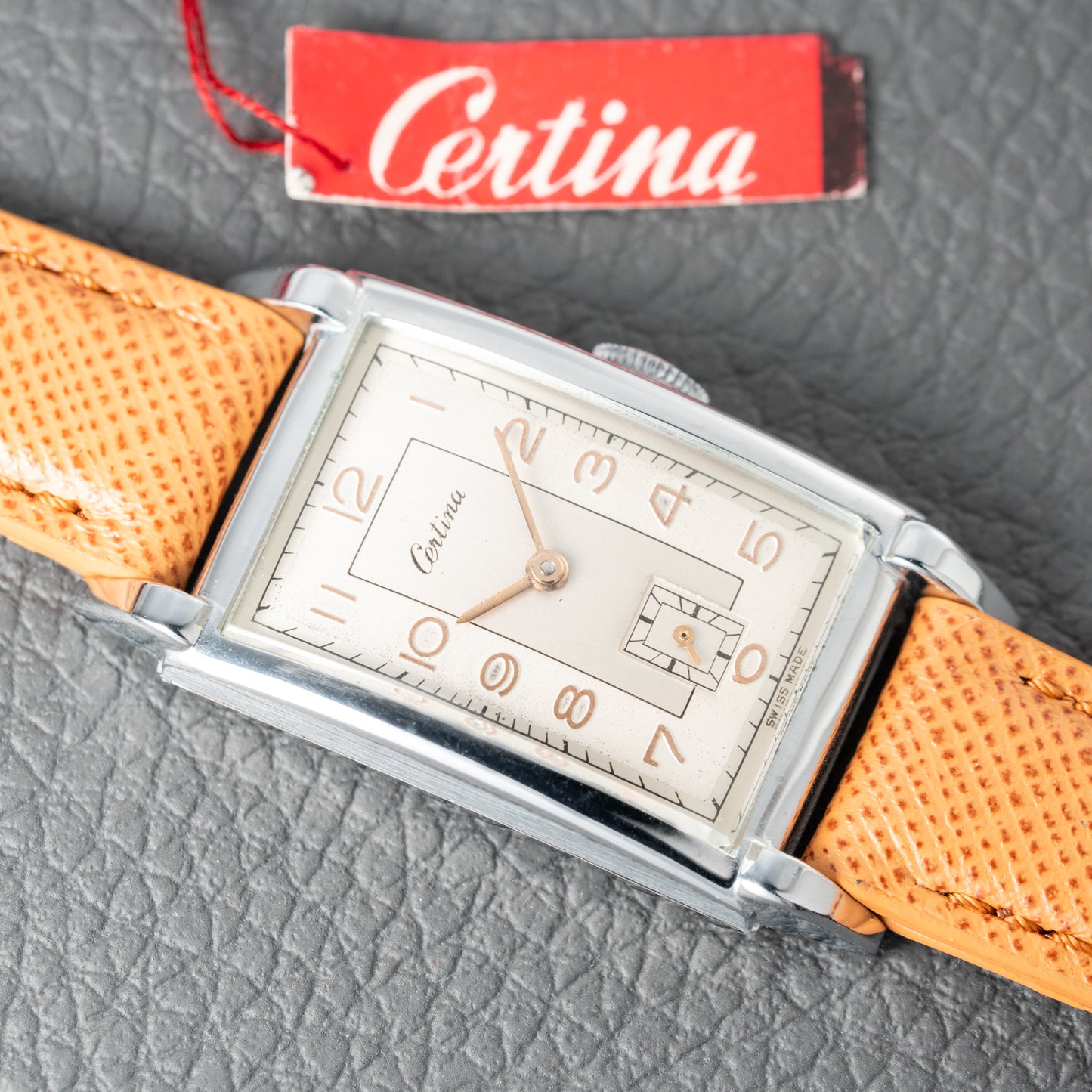 Certina Oversize Fancy Tank NOS from the 1940s/50s