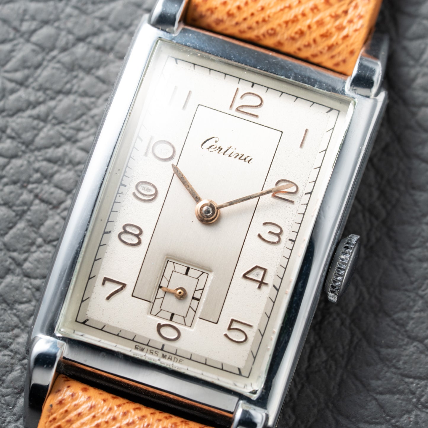 Certina Oversize Fancy Tank NOS from the 1940s/50s