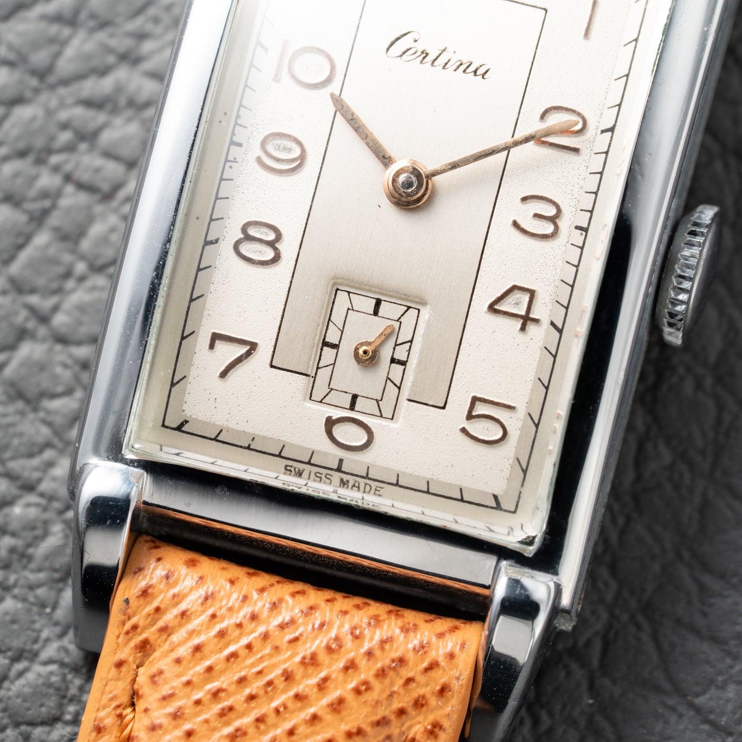 Certina Oversize Fancy Tank NOS from the 1940s/50s