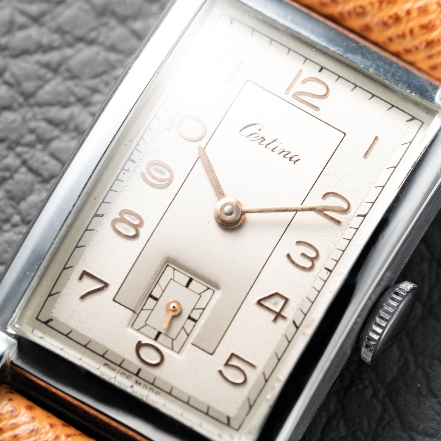 Certina Oversize Fancy Tank NOS from the 1940s/50s