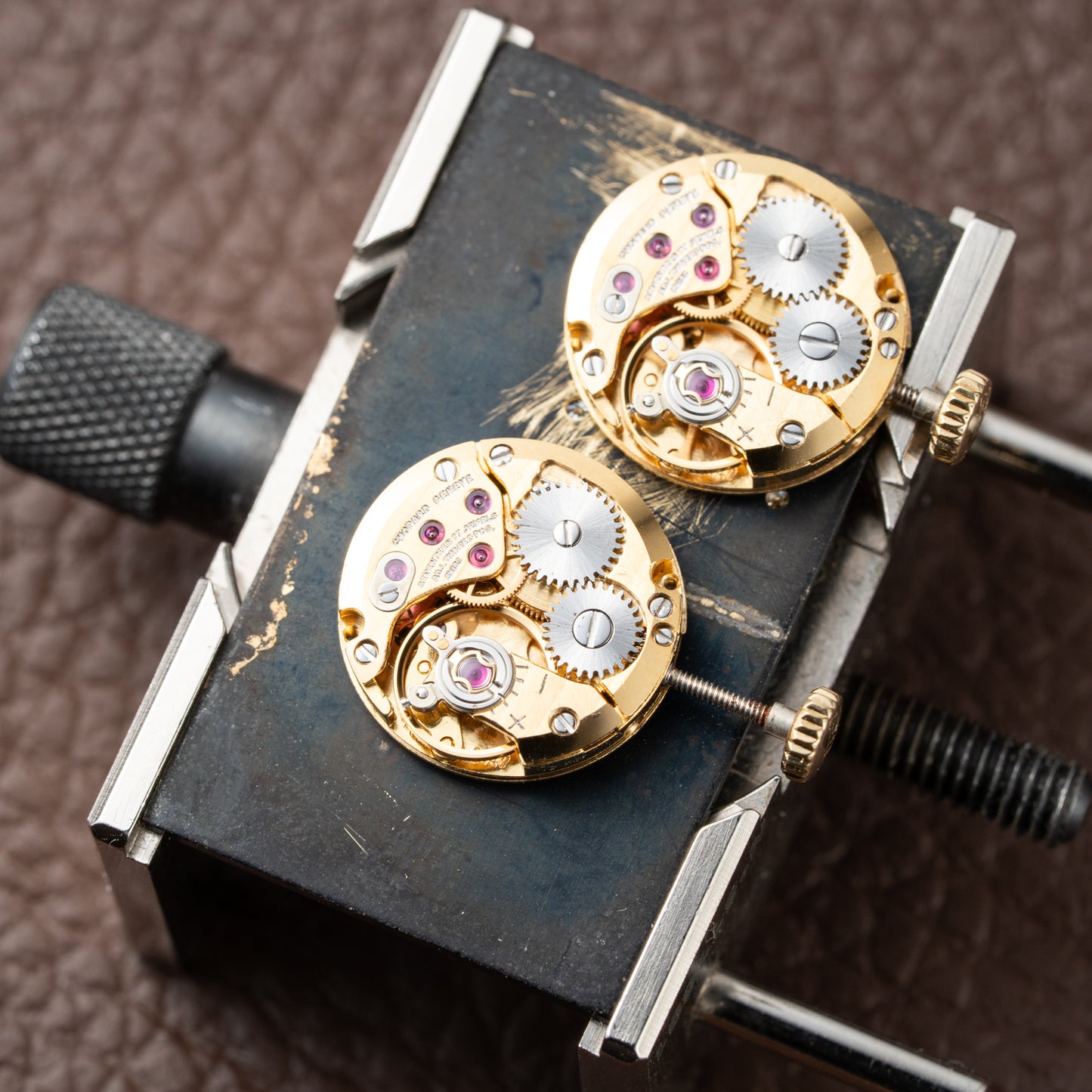 Chopard Dual Time 'Onyx & Diamonds' XL Tank 18K Gold Oversized 1970s