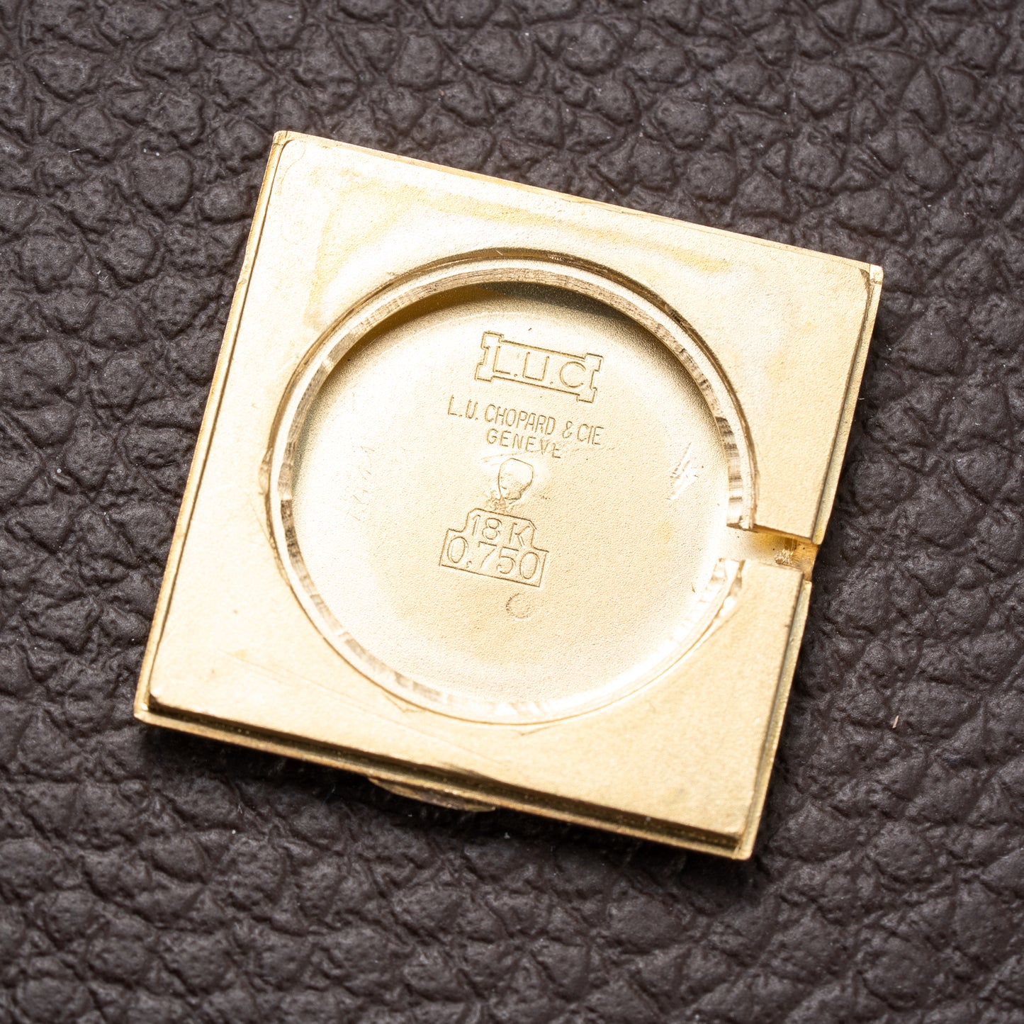 Chopard Tank Black Onyx Dial 18K Yellow Gold Jumbo Oversize Ref. 2012/2 from 1980s