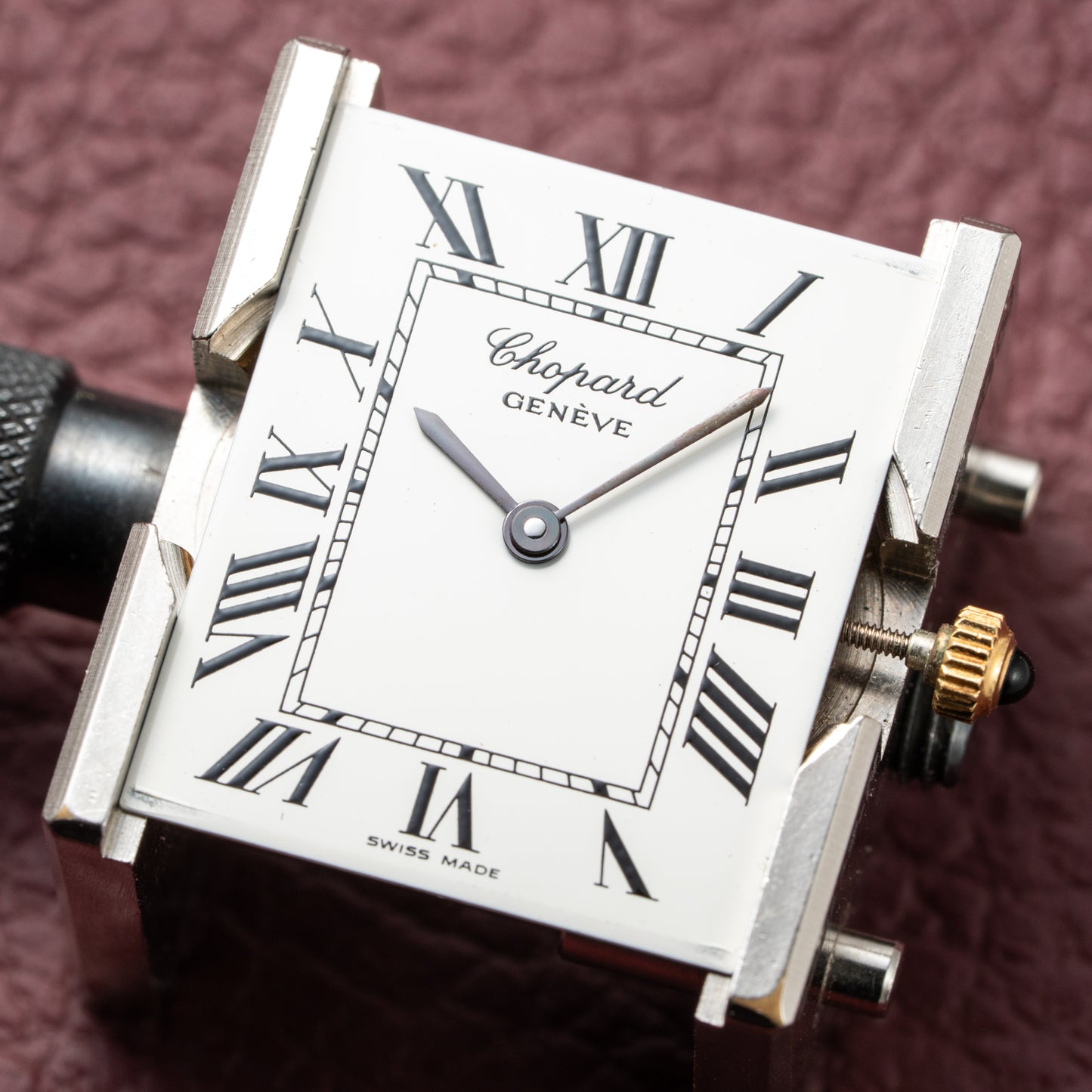 Chopard Tank XL Oversize Jumbo 18k Yellow Gold Quartz Ref 2221 from 1980s