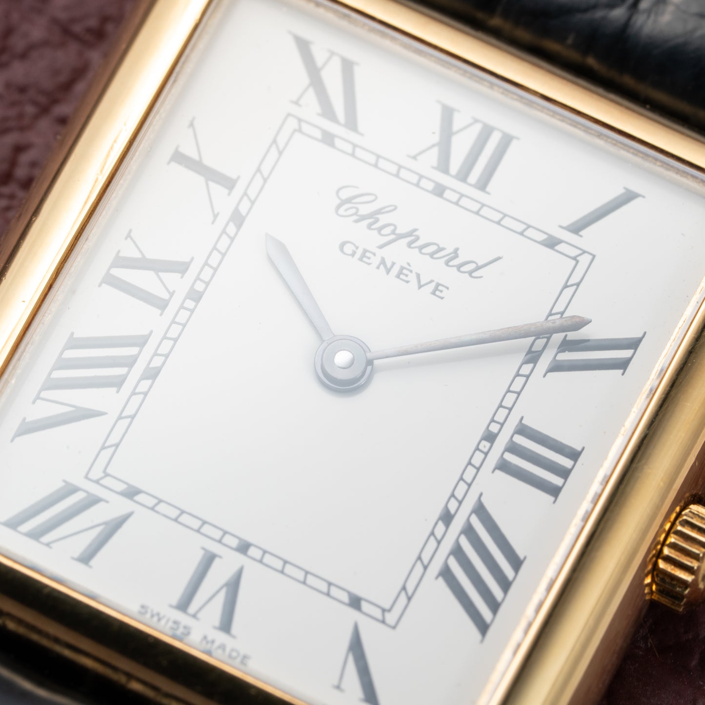 Chopard Tank XL Oversize Jumbo 18k Yellow Gold Quartz Ref 2221 from 1980s