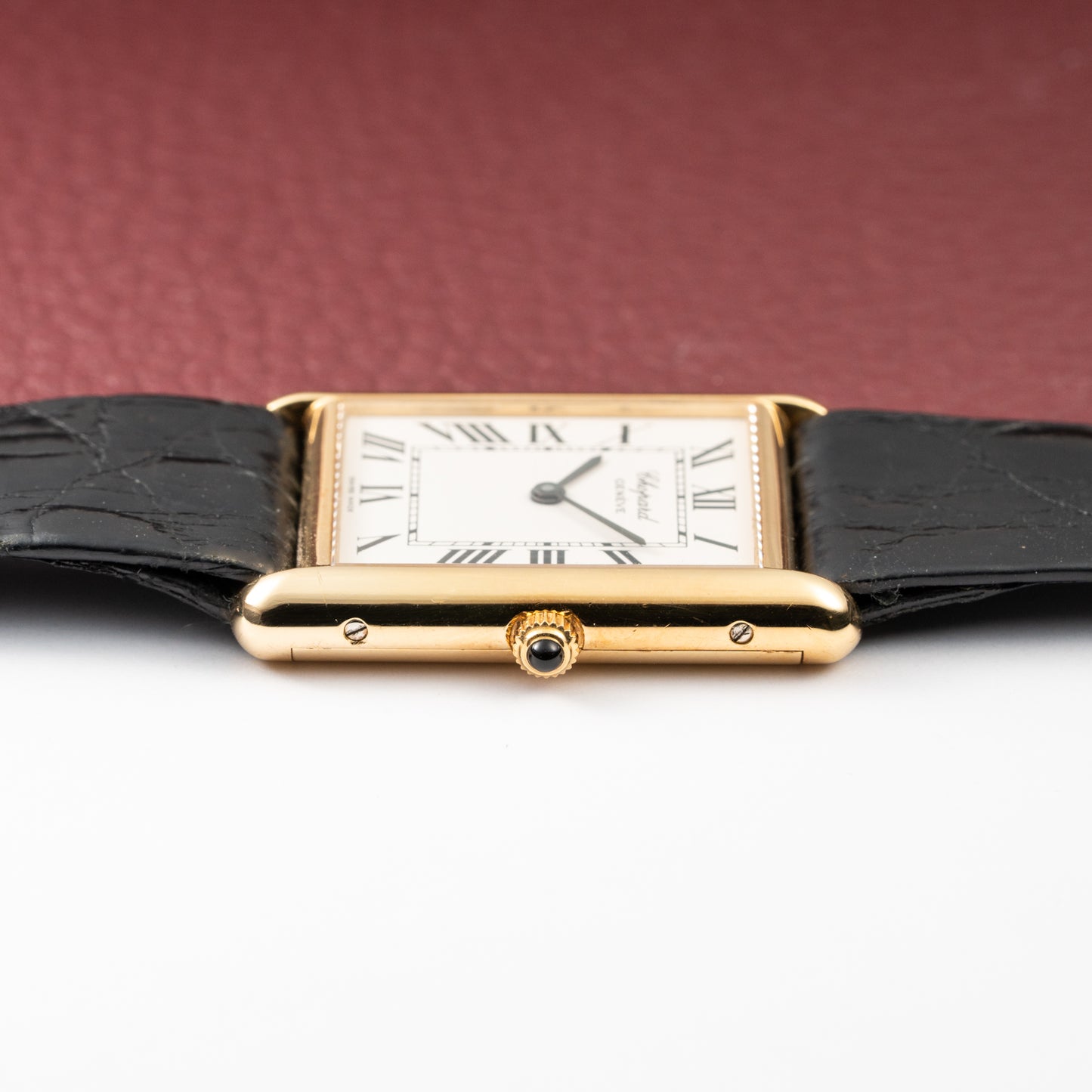Chopard Tank XL Oversize Jumbo 18k Yellow Gold Quartz Ref 2221 from 1980s