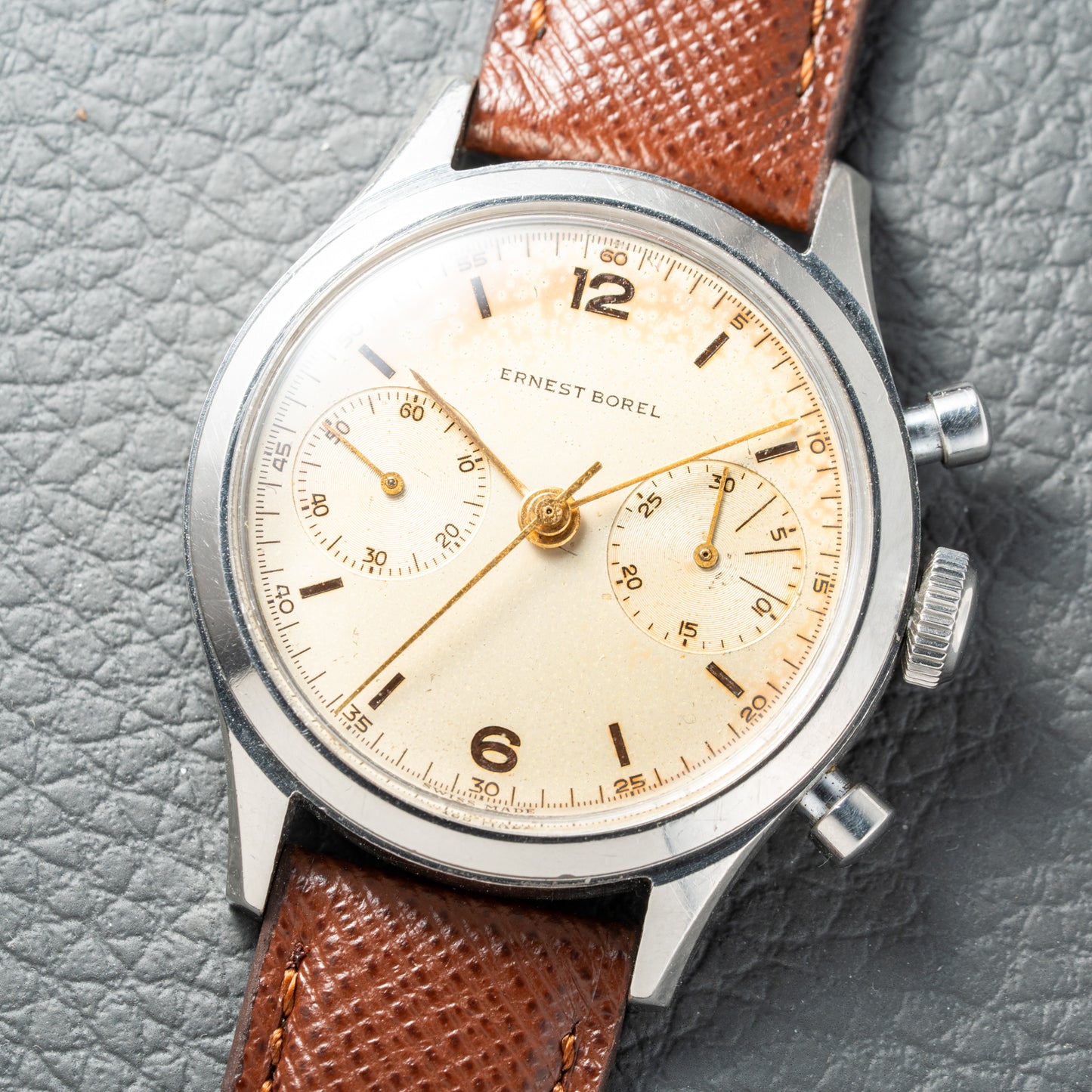 Ernest Borel Chronograph Valjoux 23 Waterproof Oversize 1950s