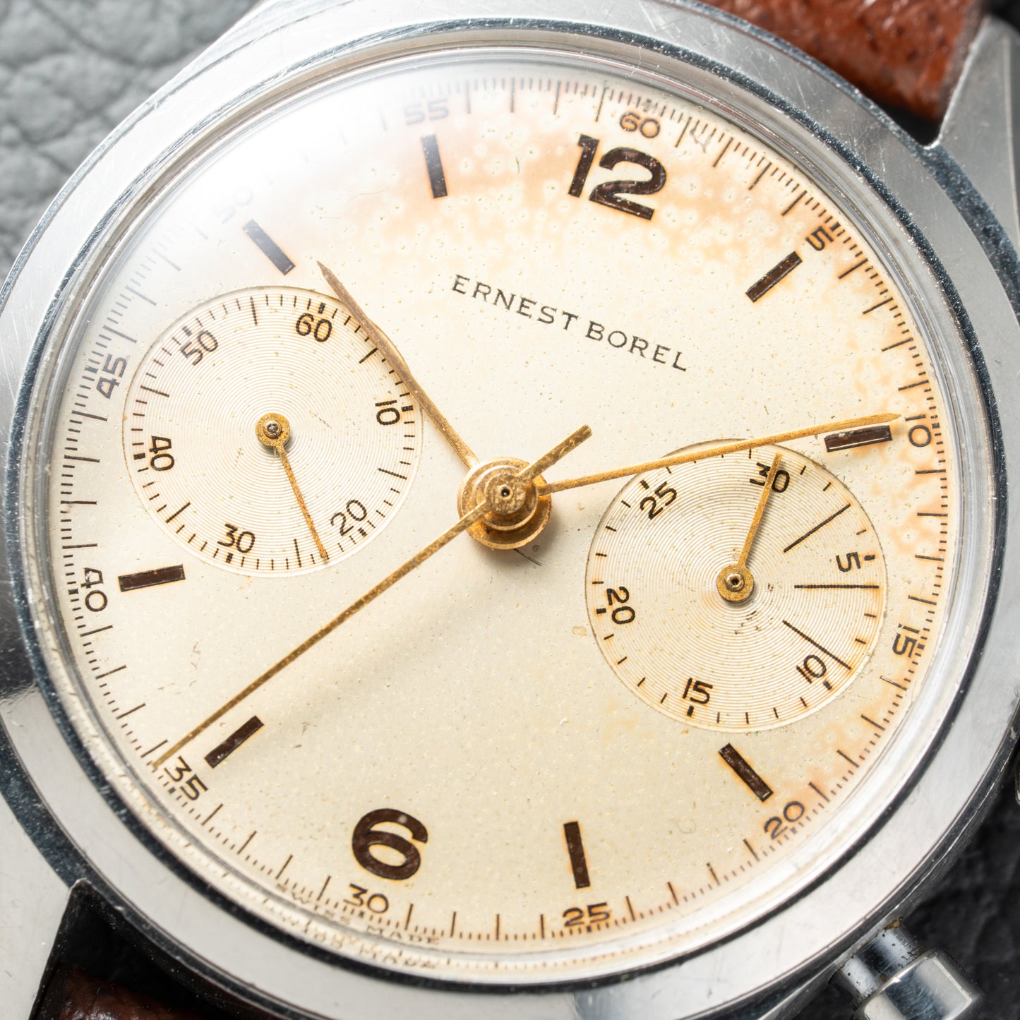 Ernest Borel Chronograph Valjoux 23 Waterproof Oversize 1950s