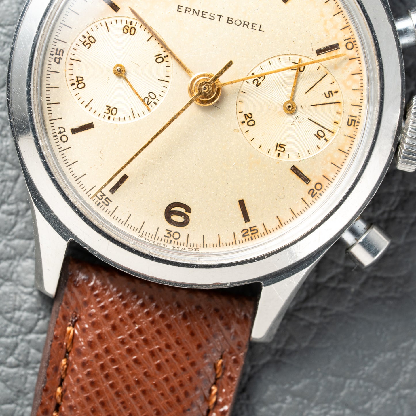 Ernest Borel Chronograph Valjoux 23 Waterproof Oversize 1950s