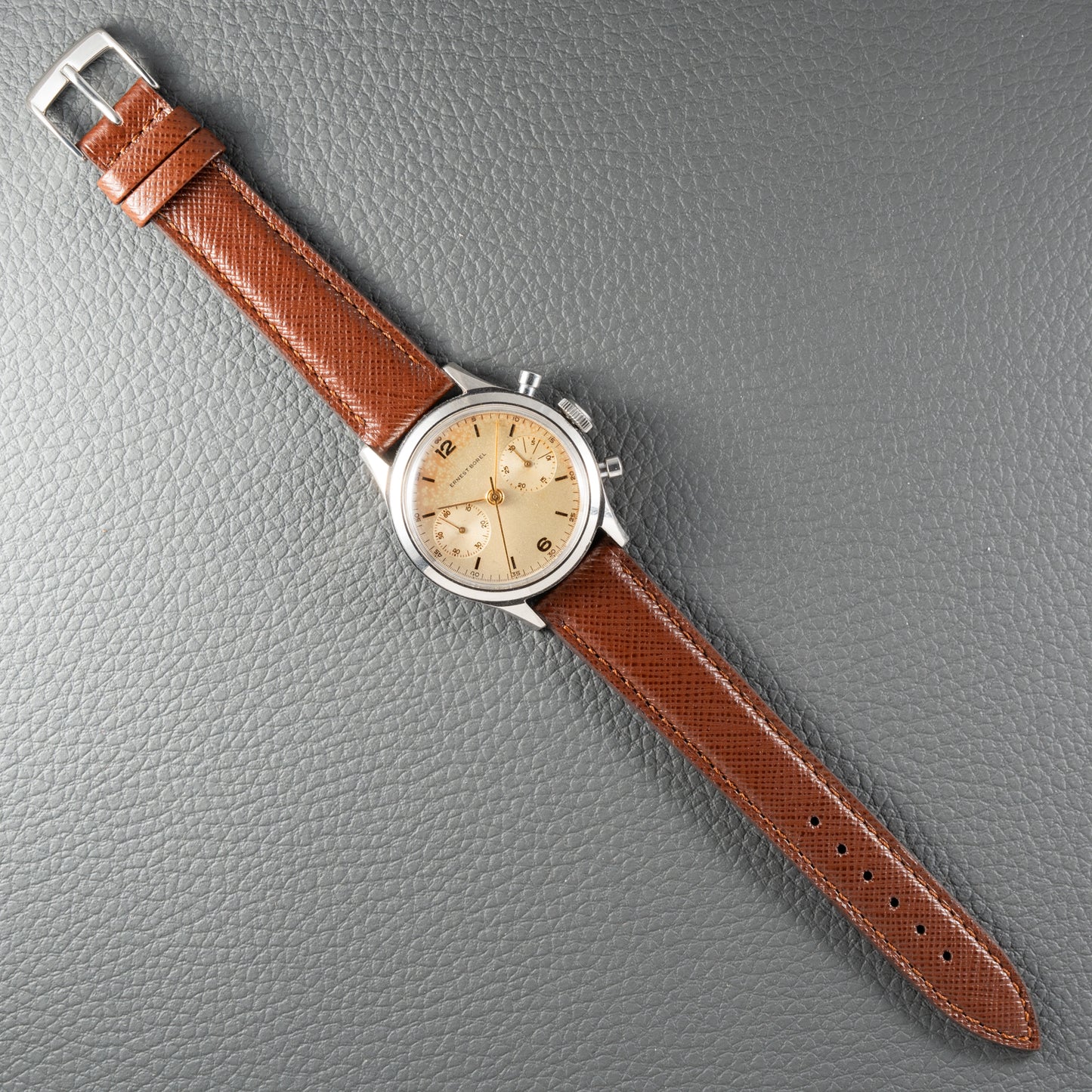 Ernest Borel Chronograph Valjoux 23 Waterproof Oversize 1950s