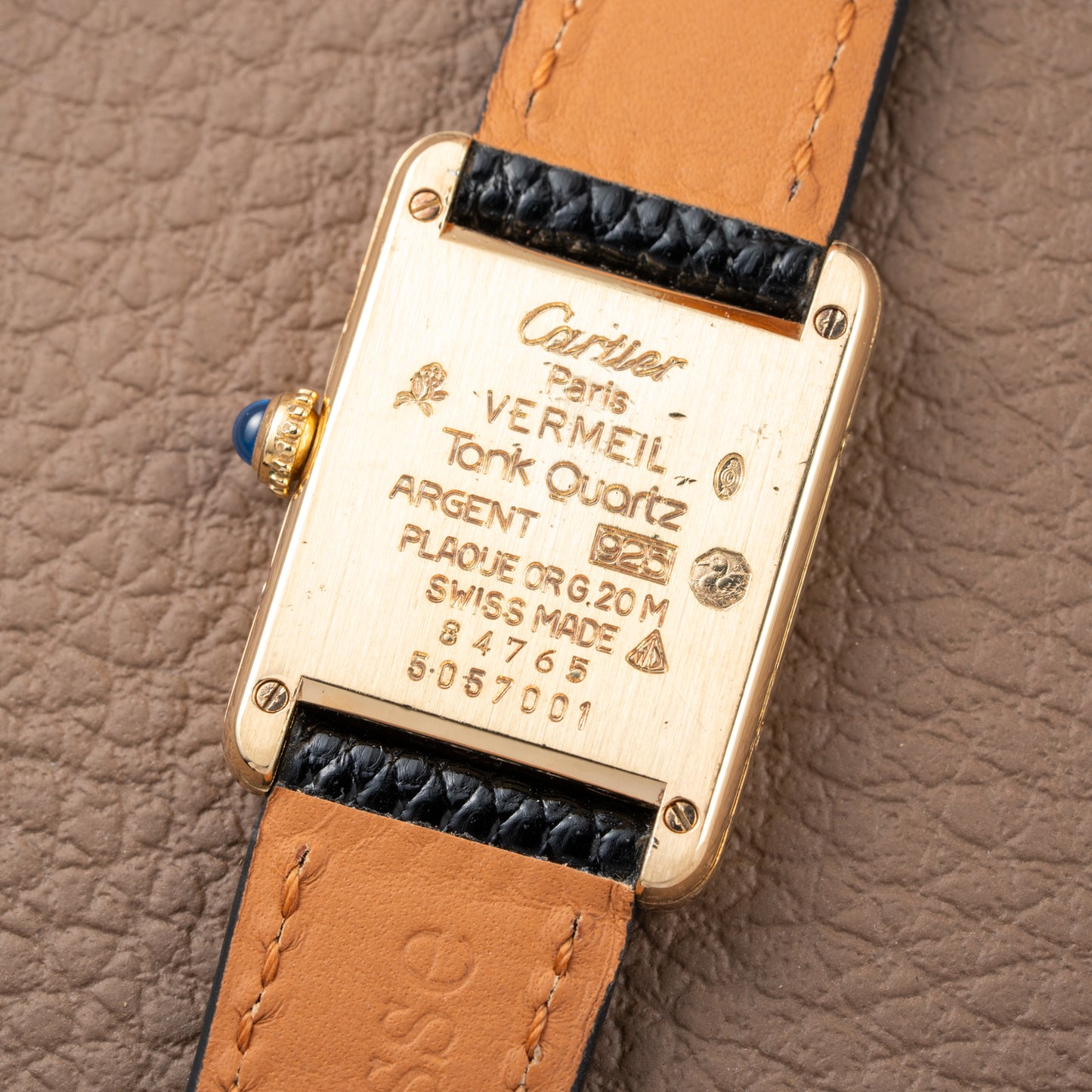 Cartier Must de Tank Vermeil White Opaline Roman Dial PM Ref. 5057001