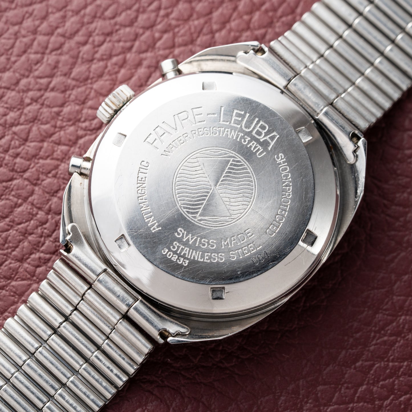 Favre-Leuba Blue Chronograph Valjoux 23 Ref. 30233 from 1970s