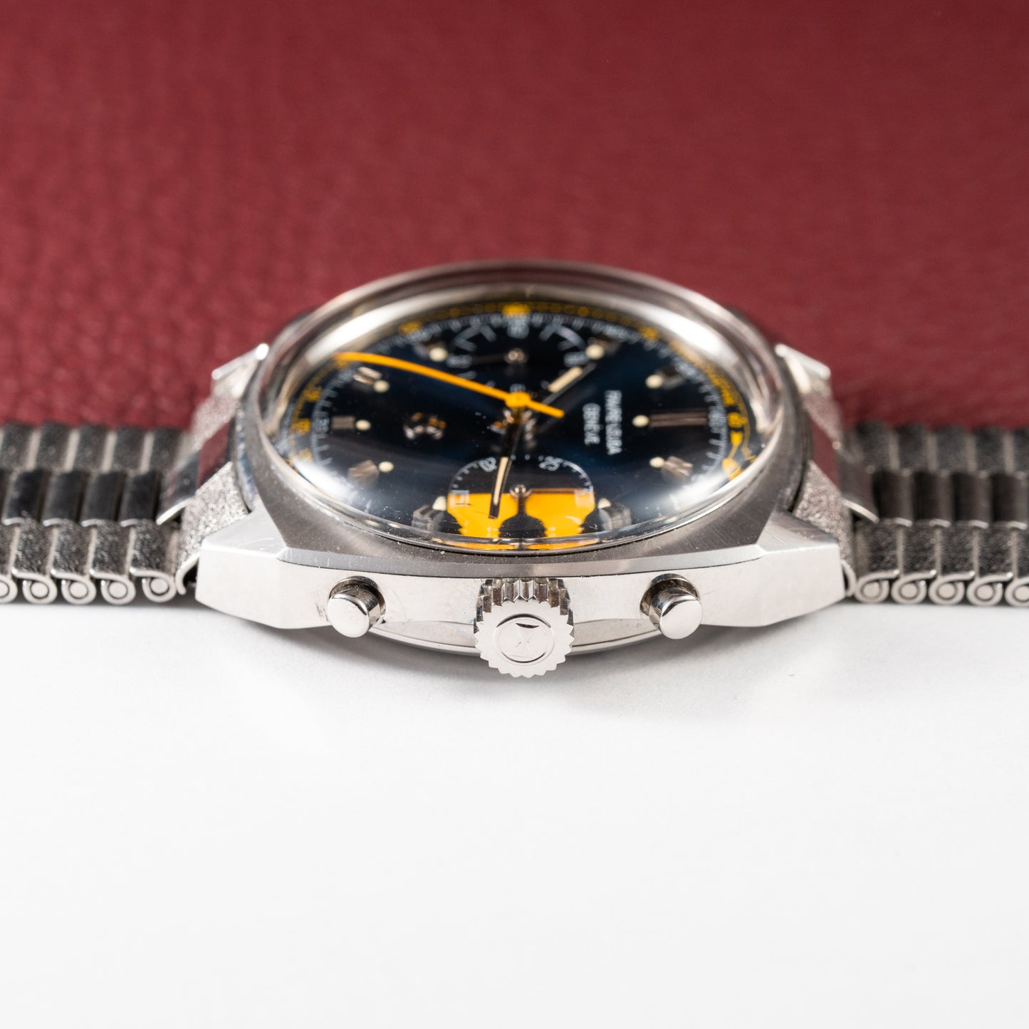Favre-Leuba Blue Chronograph Valjoux 23 Ref. 30233 from 1970s