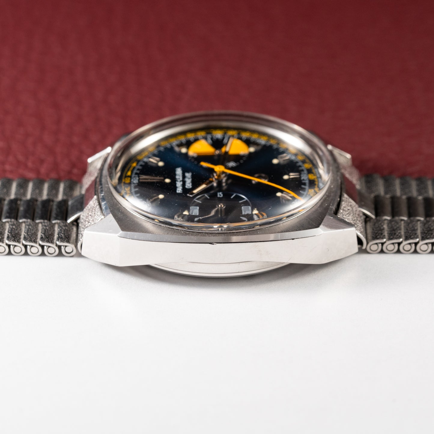 Favre-Leuba Blue Chronograph Valjoux 23 Ref. 30233 from 1970s