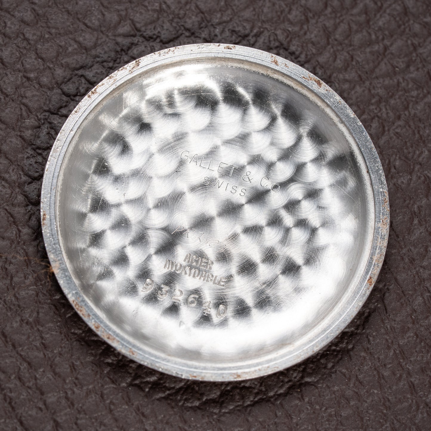 Gallet Chronograph Black Gilt Dial Excelsior Park 40 from 1950s