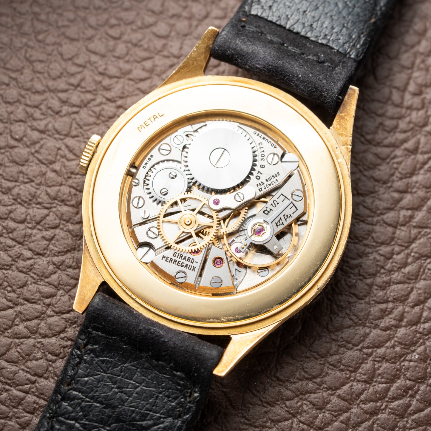 Girard Perregaux Antimagnetic 18K Yellow Gold Dress Watch New Old Stock 1950s