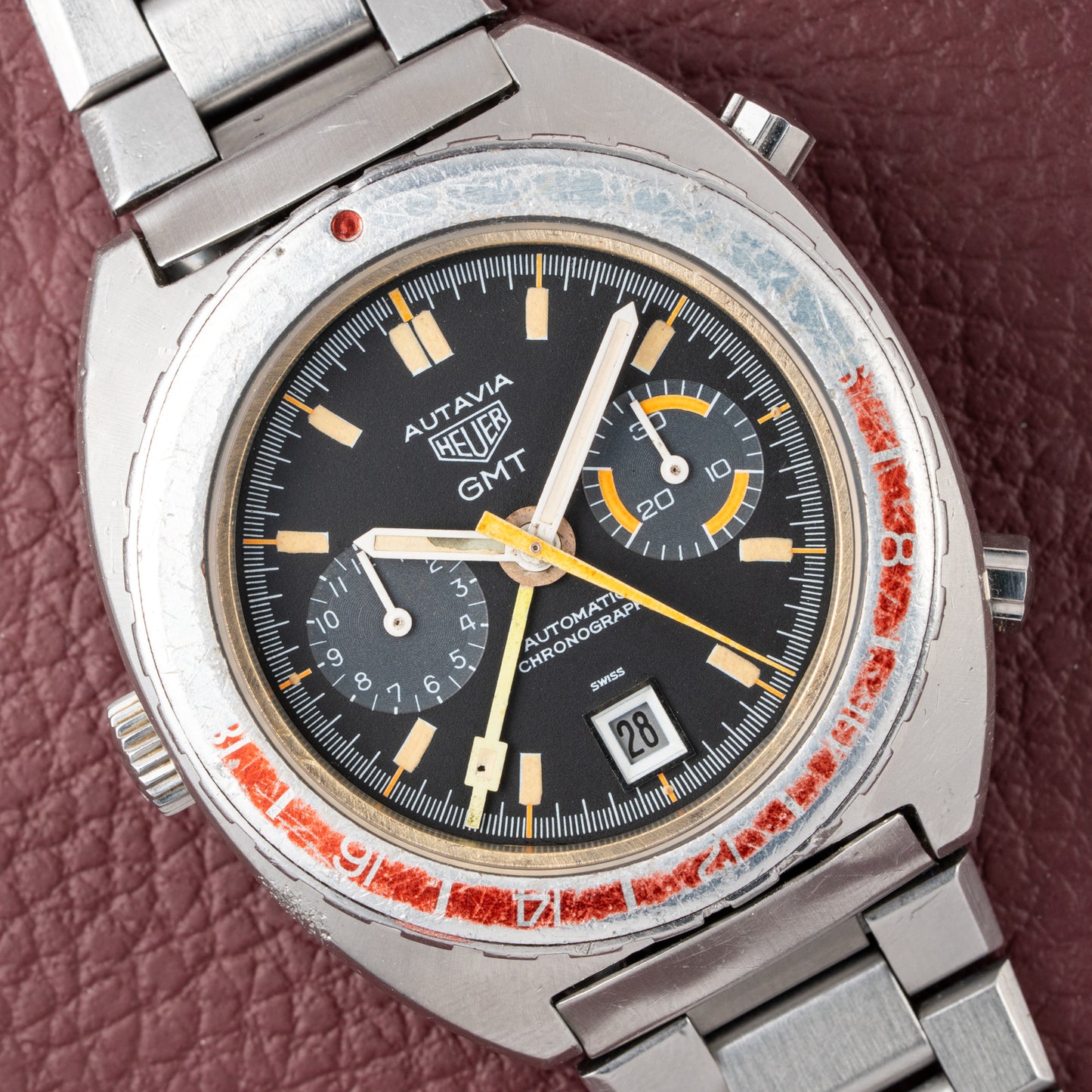 Heuer Autavia GMT Cal 14 Automatic Chronograph Ref. 11630 from 1970s