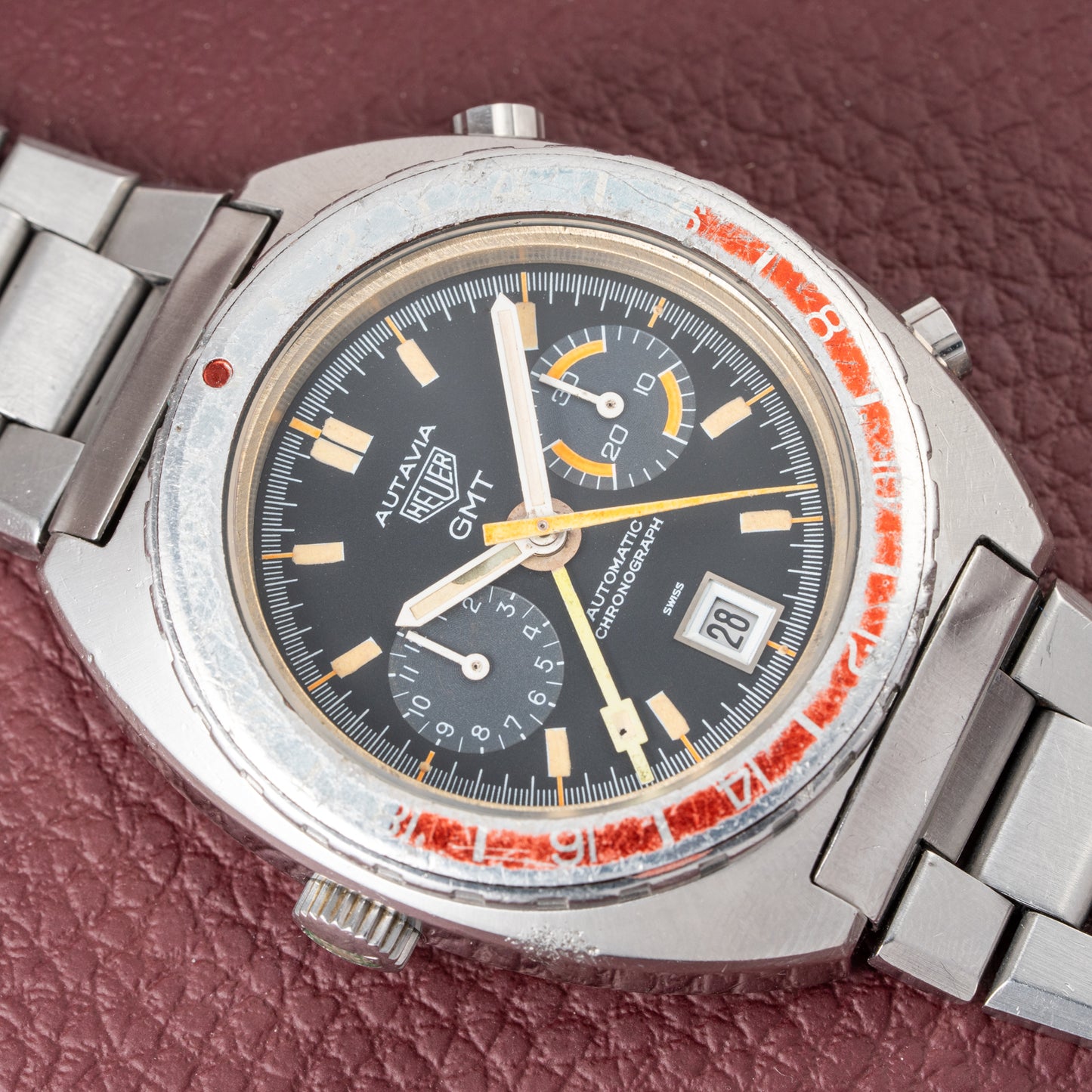 Heuer Autavia GMT Cal 14 Automatic Chronograph Ref. 11630 from 1970s