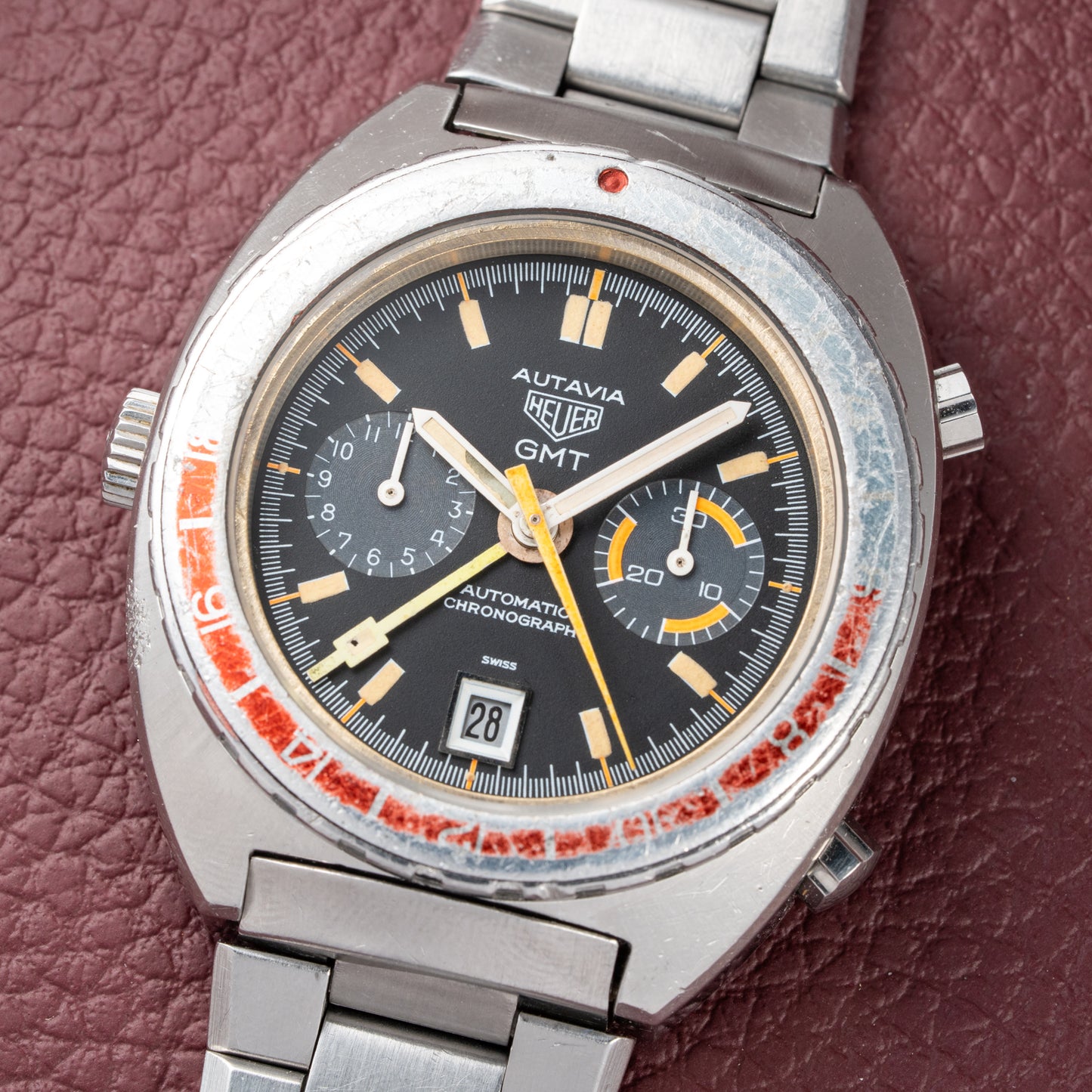 Heuer Autavia GMT Cal 14 Automatic Chronograph Ref. 11630 from 1970s