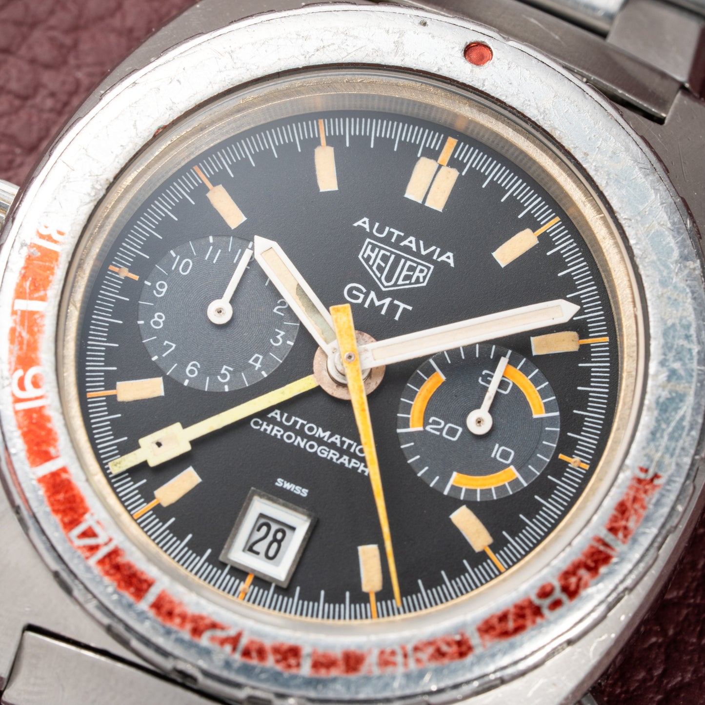 Heuer Autavia GMT Cal 14 Automatic Chronograph Ref. 11630 from 1970s