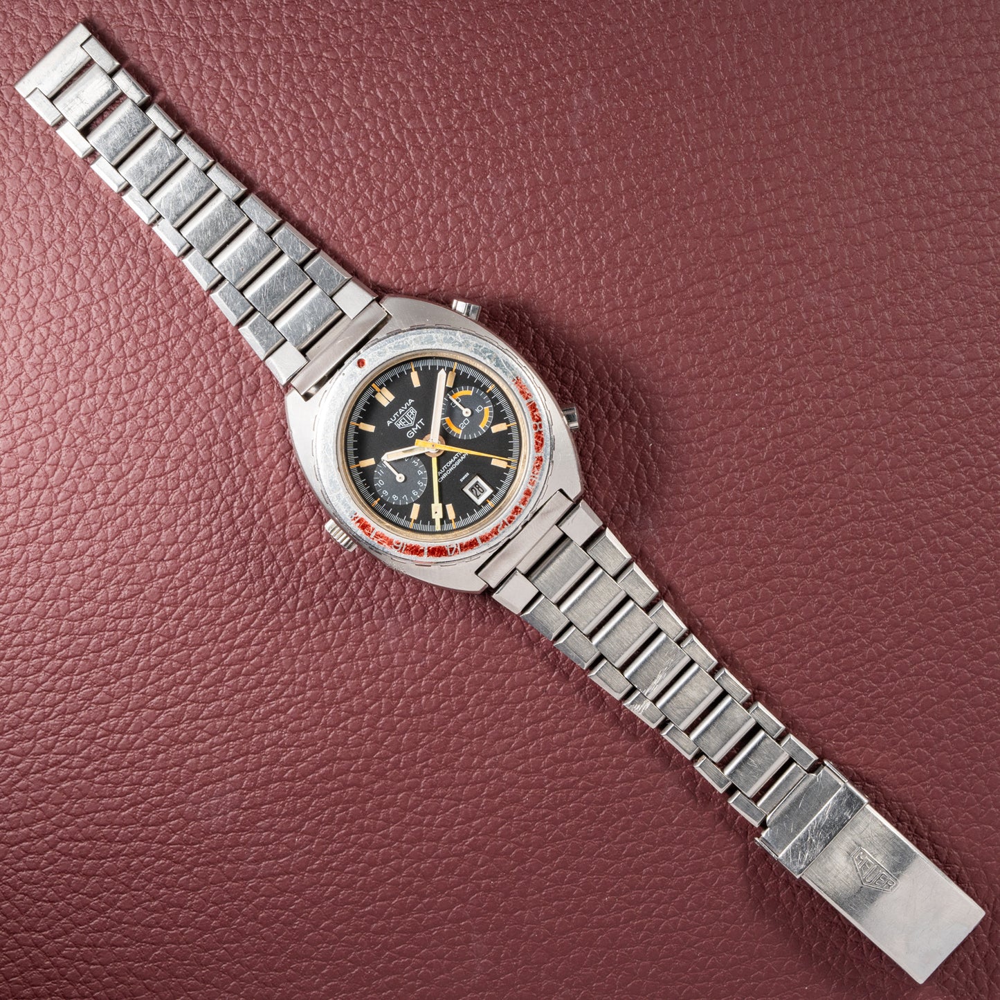 Heuer Autavia GMT Cal 14 Automatic Chronograph Ref. 11630 from 1970s