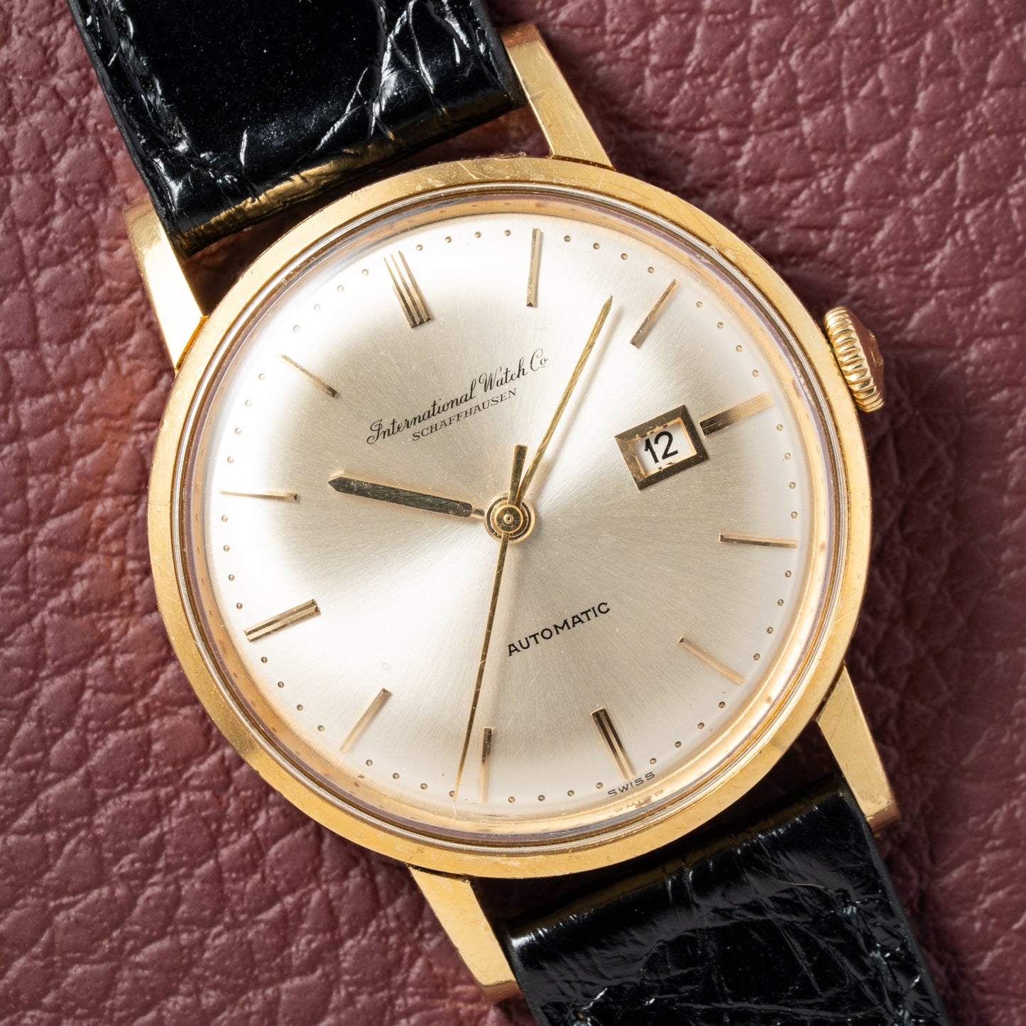 IWC Automatic Date Pelaton Calibre 8531 18k Yellow Gold 1960s