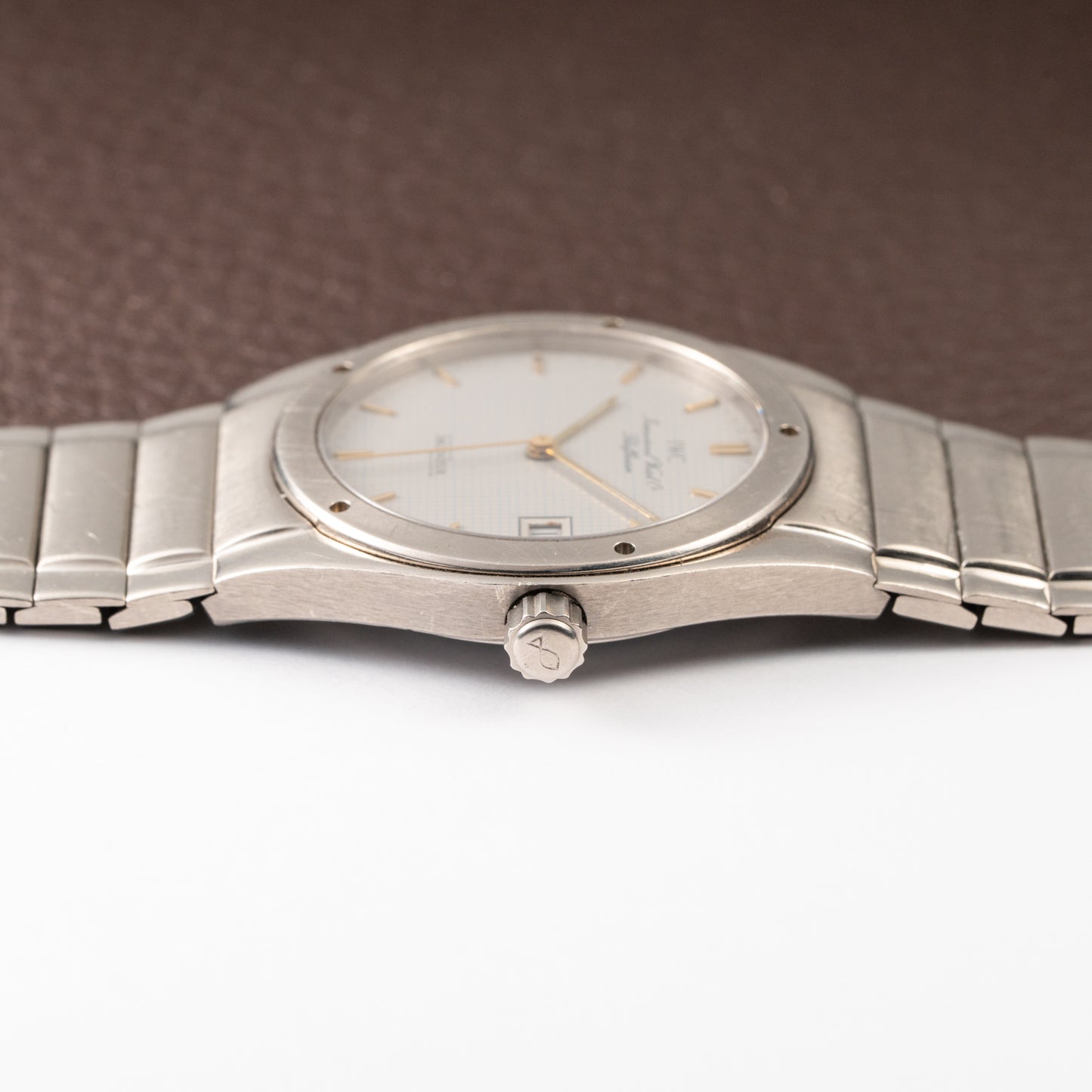 IWC Ingenieur Quartz Titanium Grey 'Graph Paper' dial Ref 3350 from 1990s