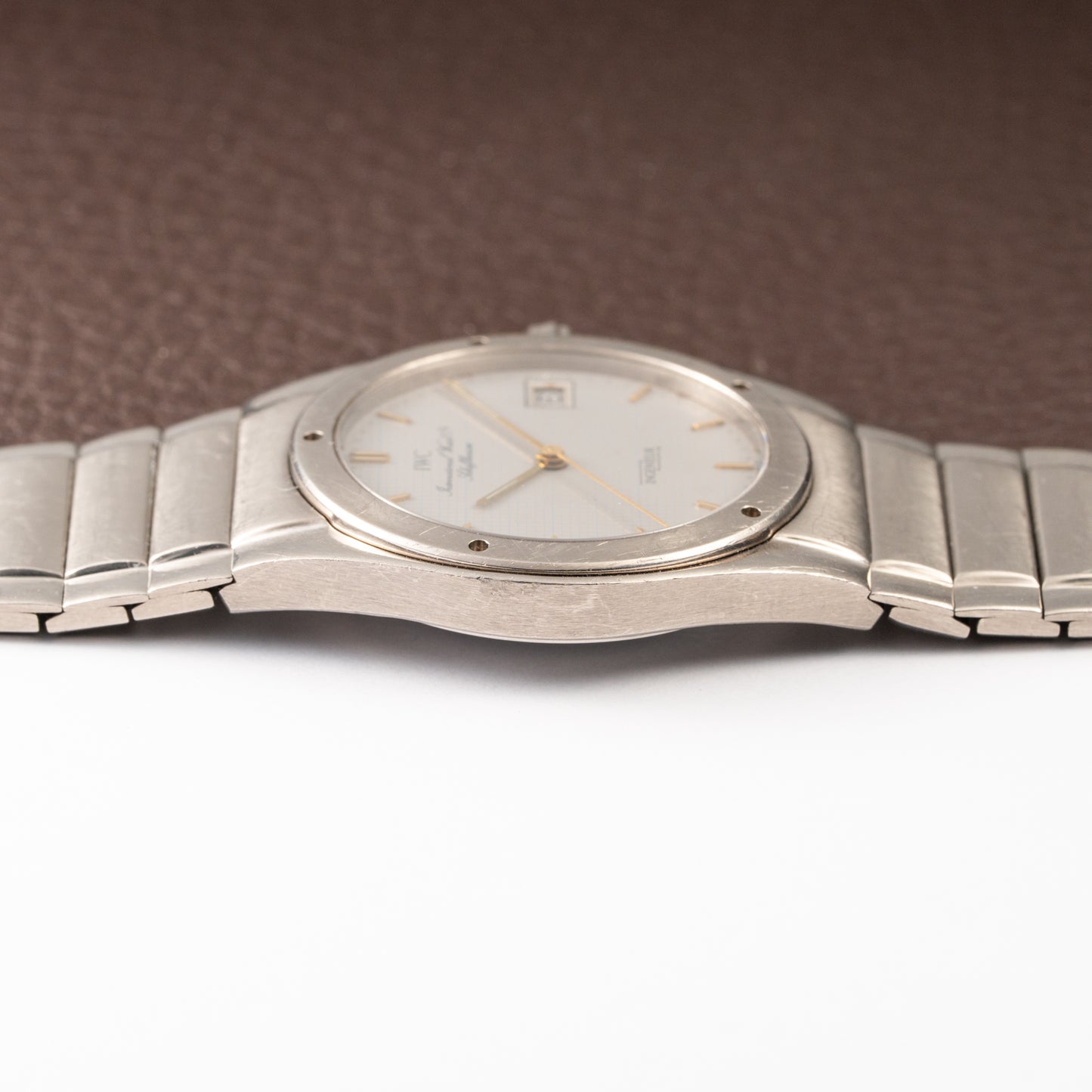 IWC Ingenieur Quartz Titanium Grey 'Graph Paper' dial Ref 3350 from 1990s