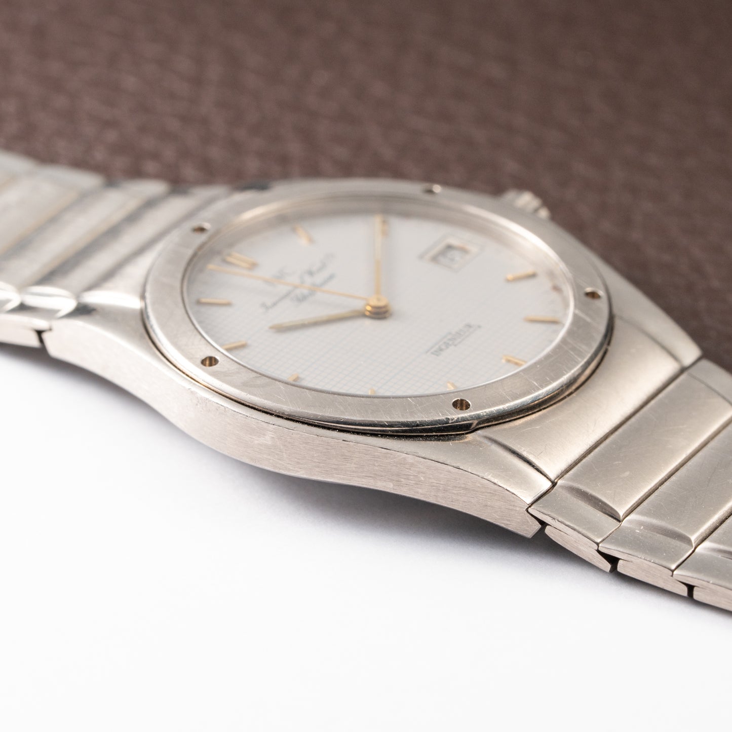 IWC Ingenieur Quartz Titanium Grey 'Graph Paper' dial Ref 3350 from 1990s