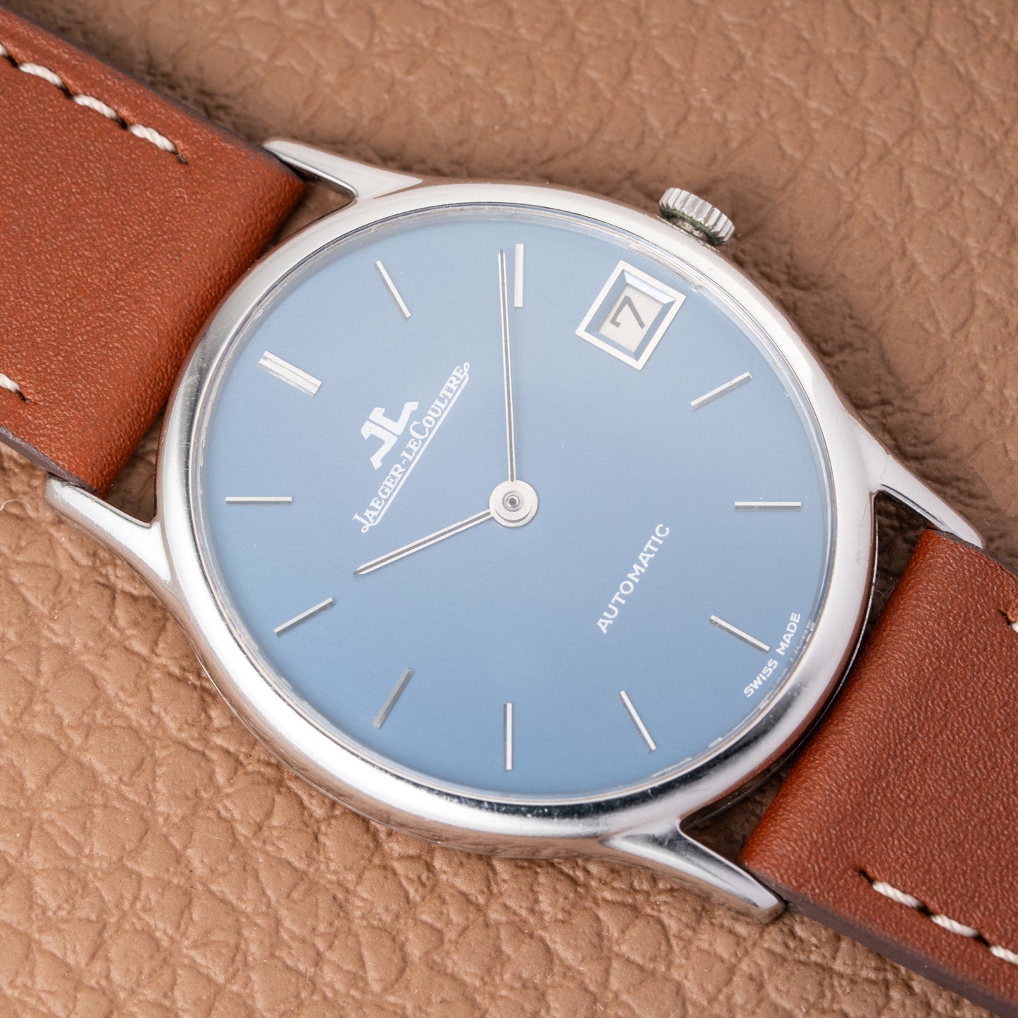 Jaeger LeCoultre Ellipse Blue Ultra-Thin Automatic Ref. 5002.42 from 1970s