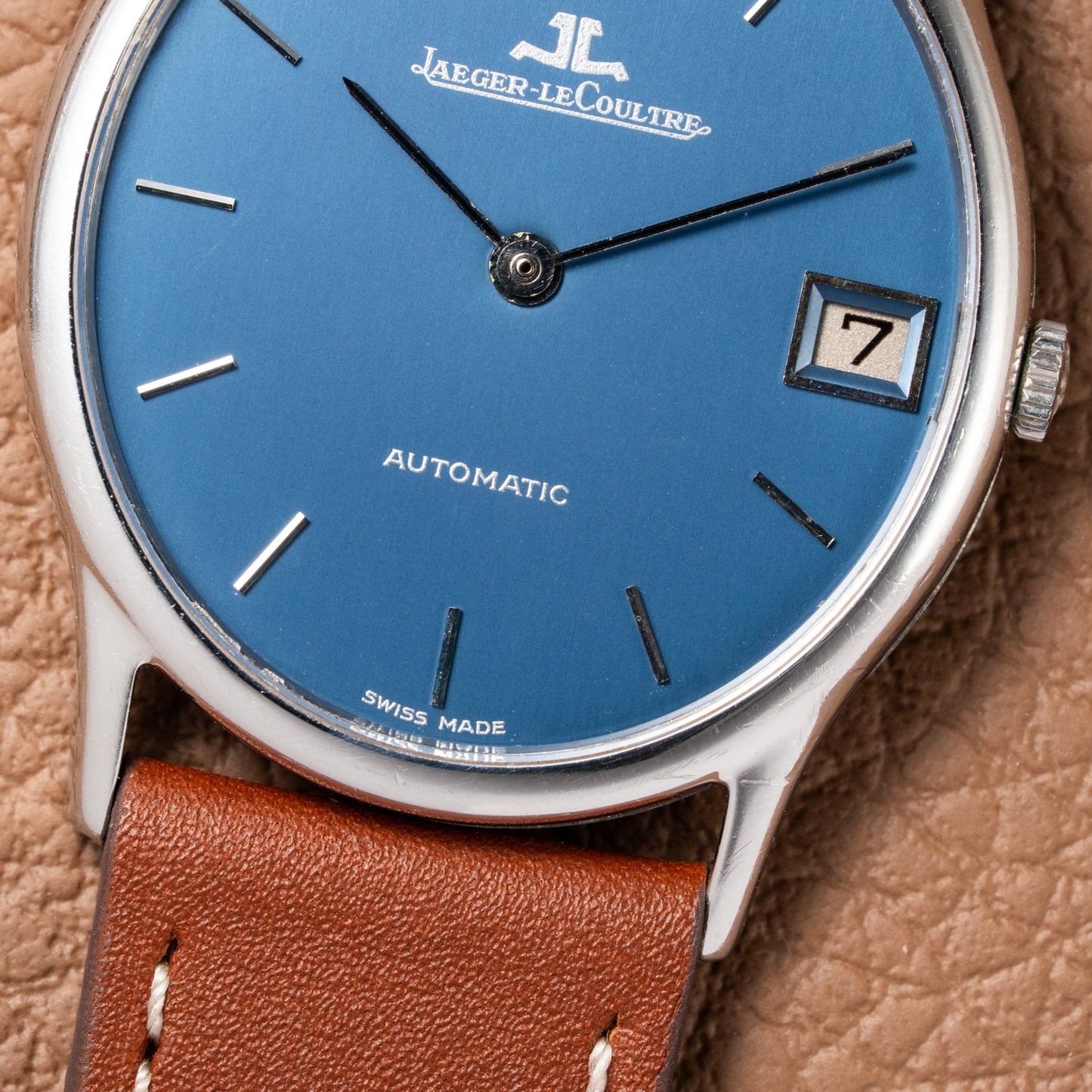 Jaeger LeCoultre Ellipse Blue Ultra-Thin Automatic Ref. 5002.42 from 1970s