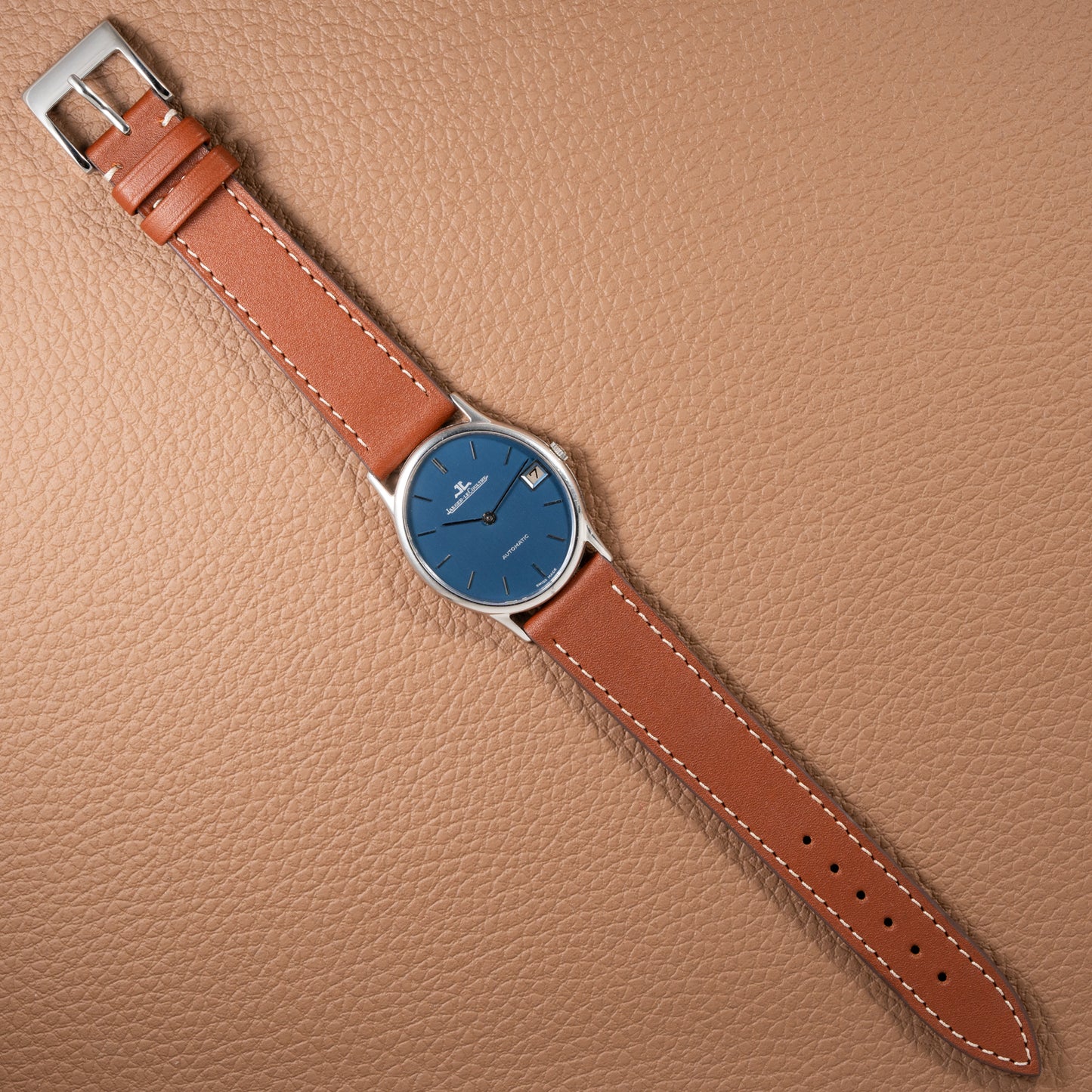 Jaeger LeCoultre Ellipse Blue Ultra-Thin Automatic Ref. 5002.42 from 1970s