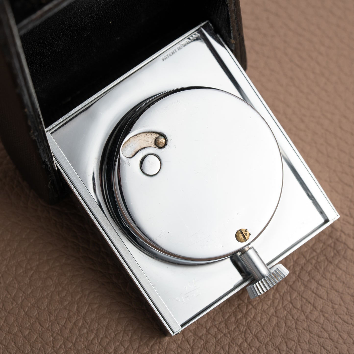 Jaeger LeCoultre Fabriqué en Suisse 8 Jours Travel Clock Black Dial 1940s