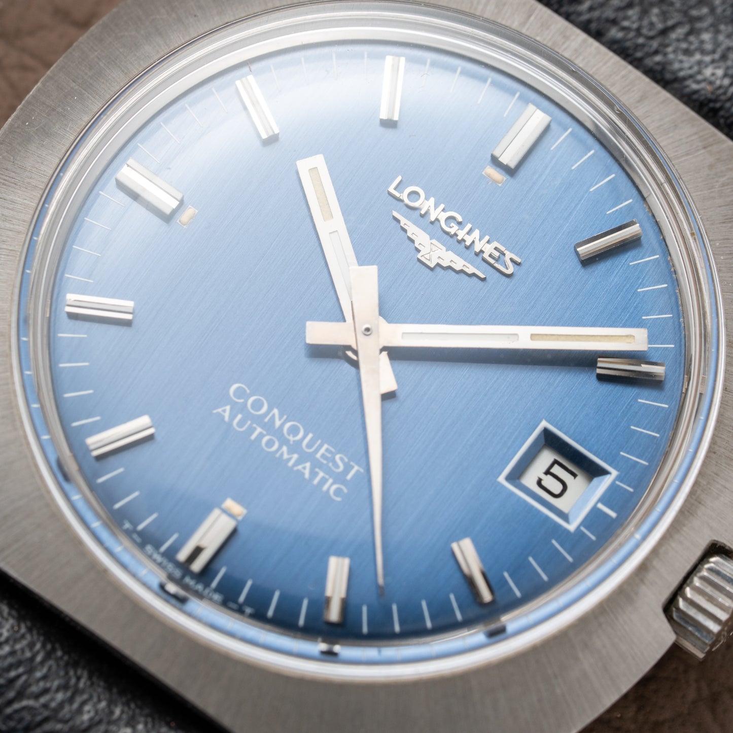 Longines Conquest Automatic Blue Dial NOS Ref. 1571 from 1970s